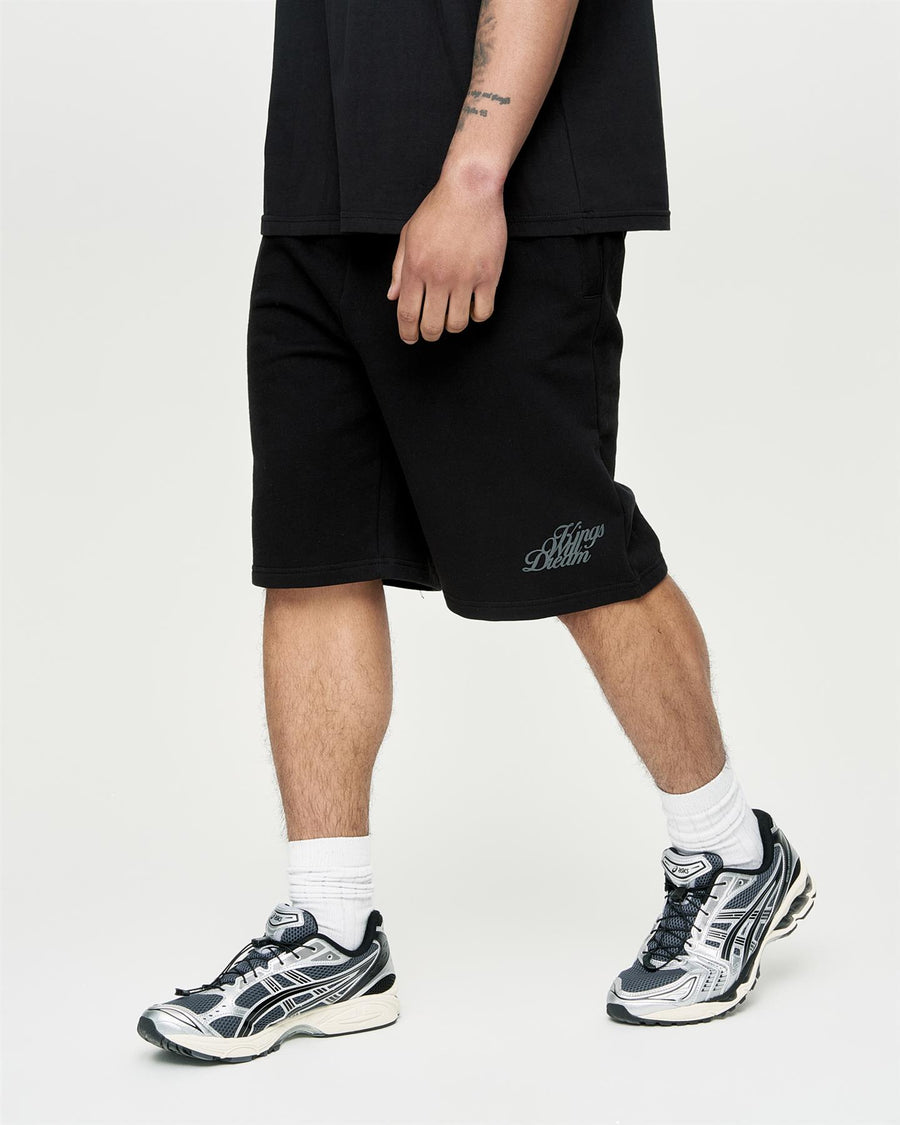 Mens Studio Scripted Jog Shorts Black