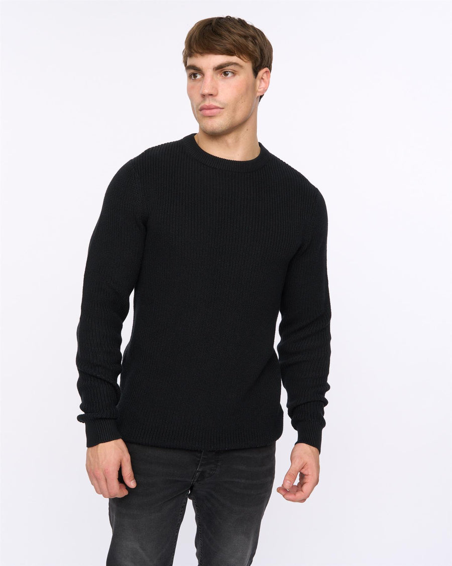 Mens Jampster Crew Knit Black