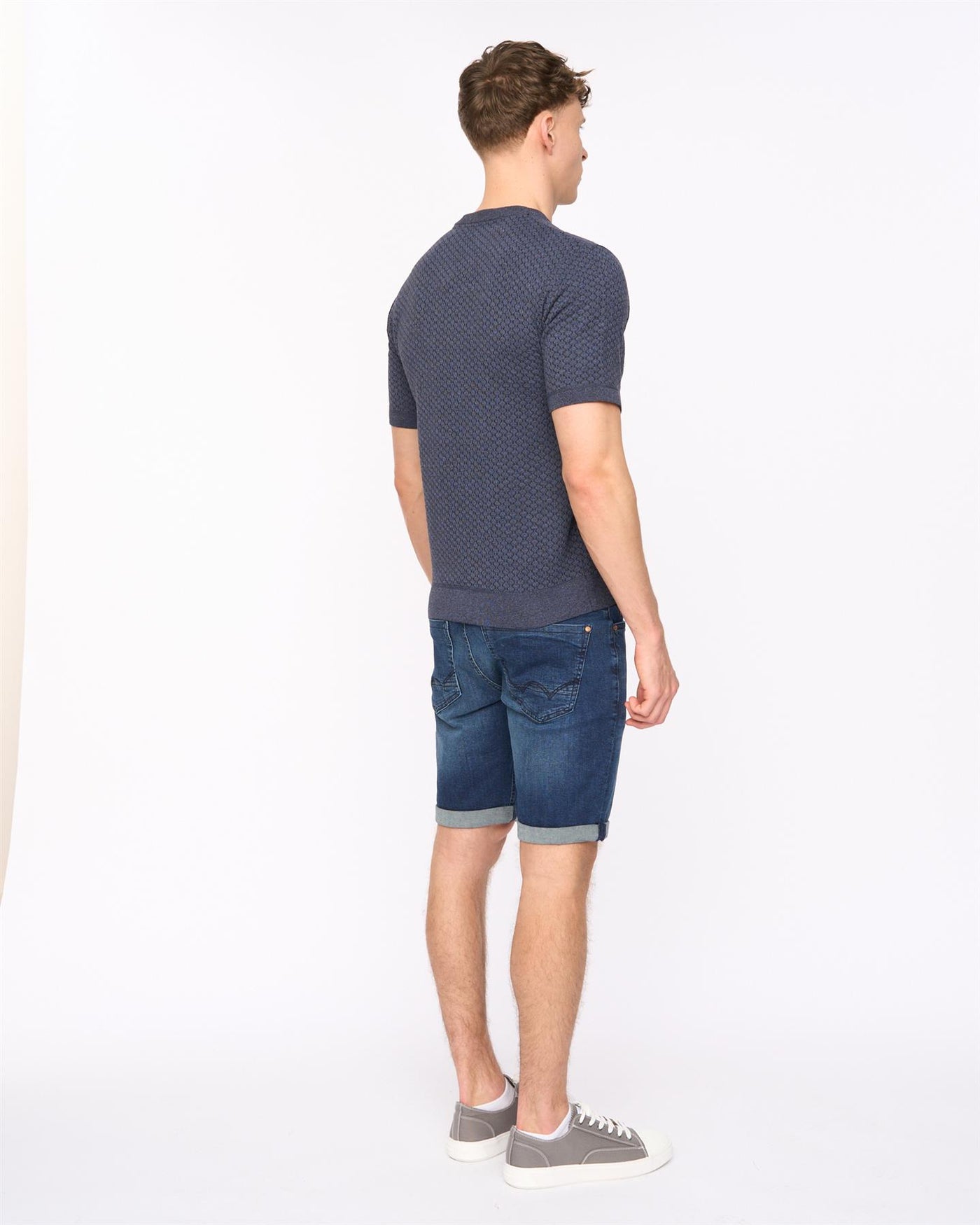 Mens Mataso Knit T-Shirt Slate Blue