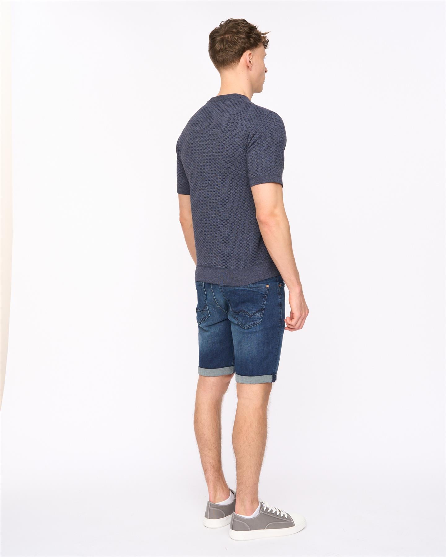 Mens Mataso Knit T-Shirt Slate Blue