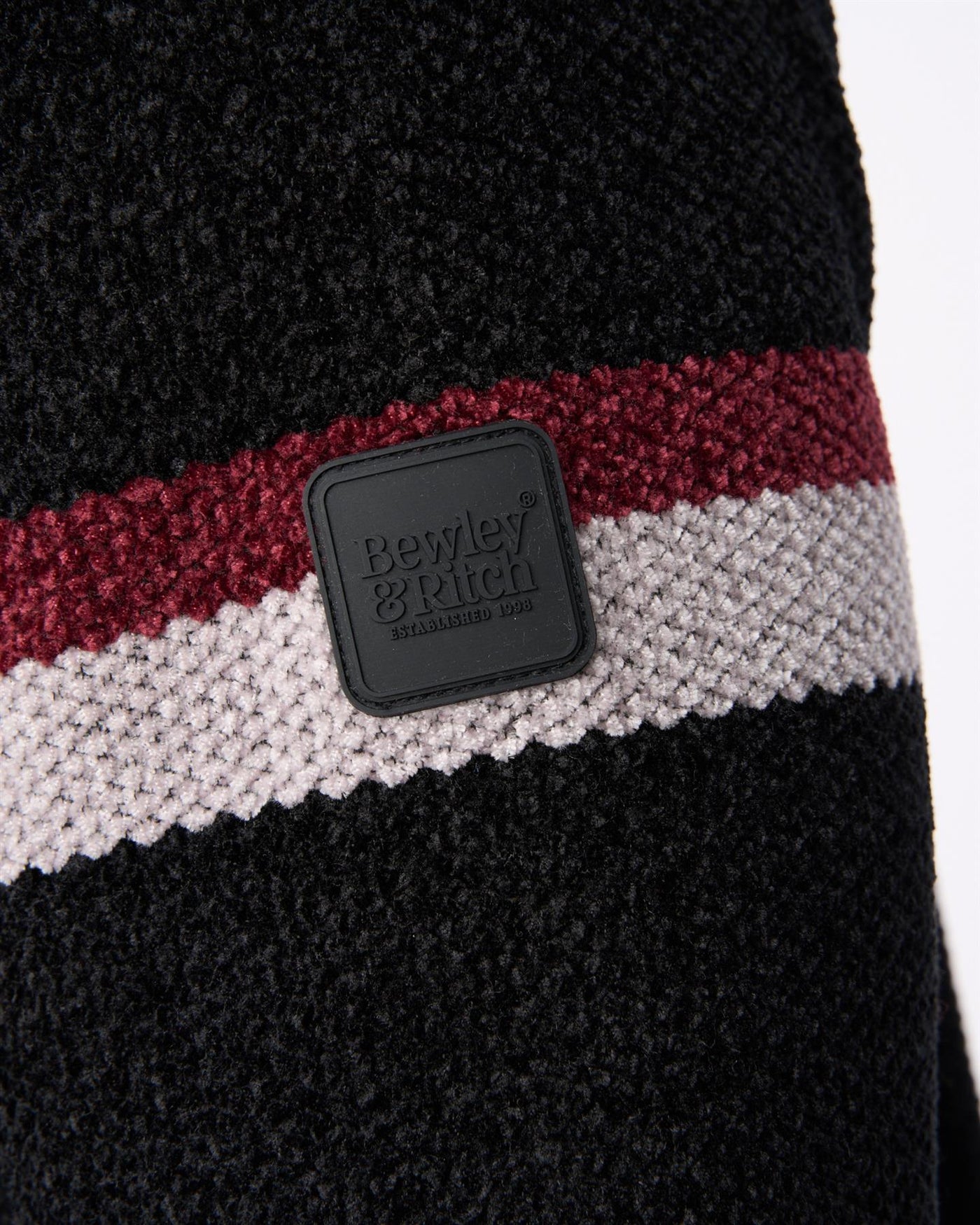 Stampton Chenille Full Zip Jumper Black