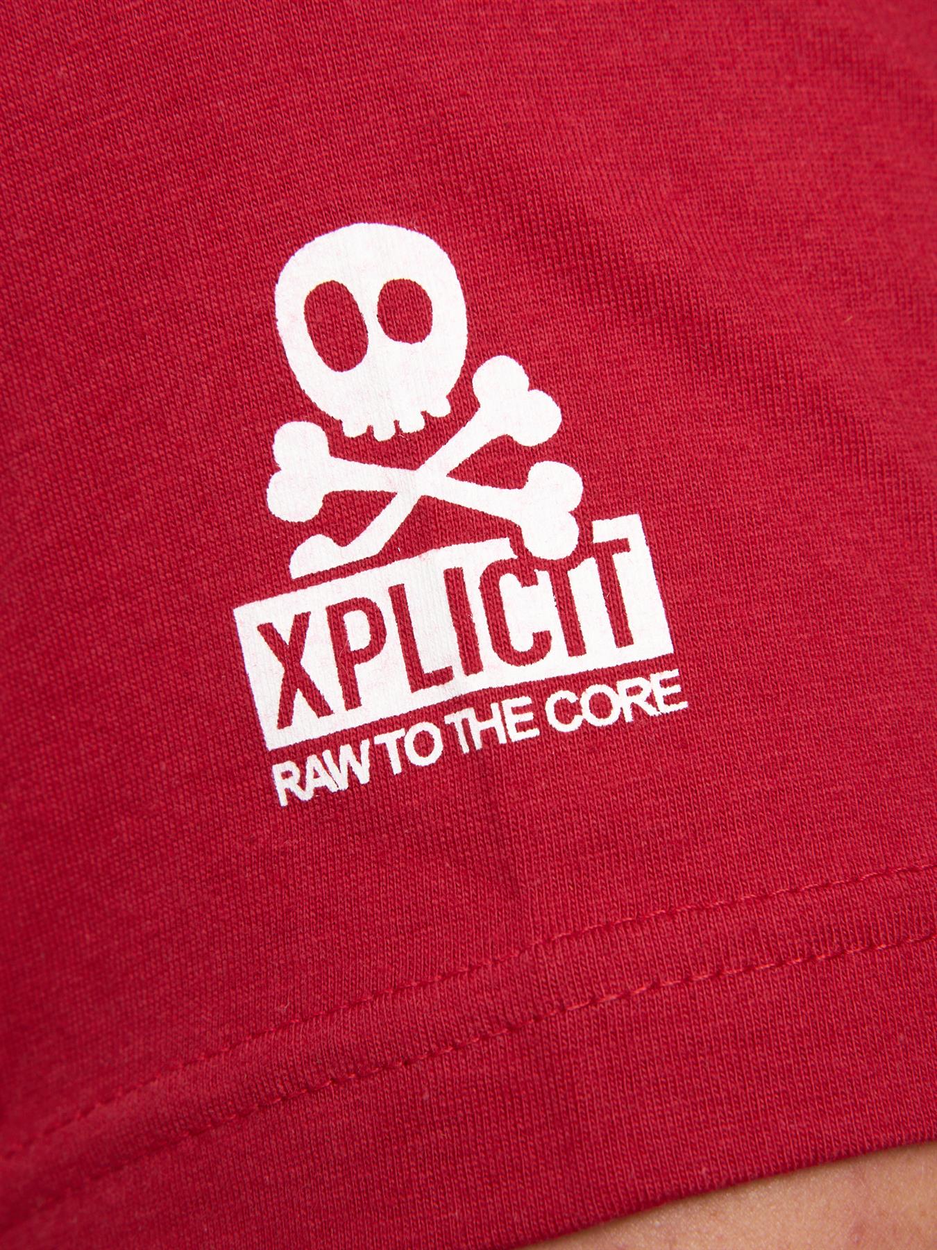 Mens Xplicit Rednose Xmas T-Shirt Blood Red