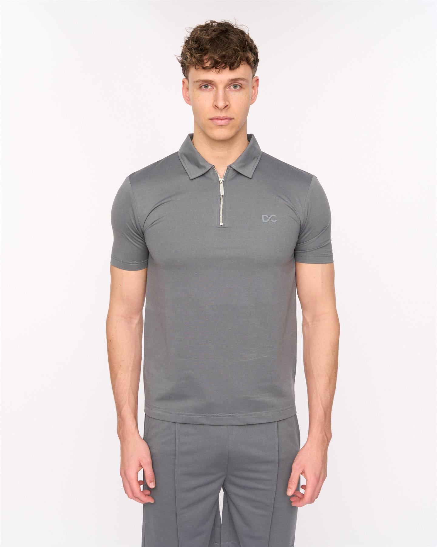Mens Medford Polo & Shorts Set Grey