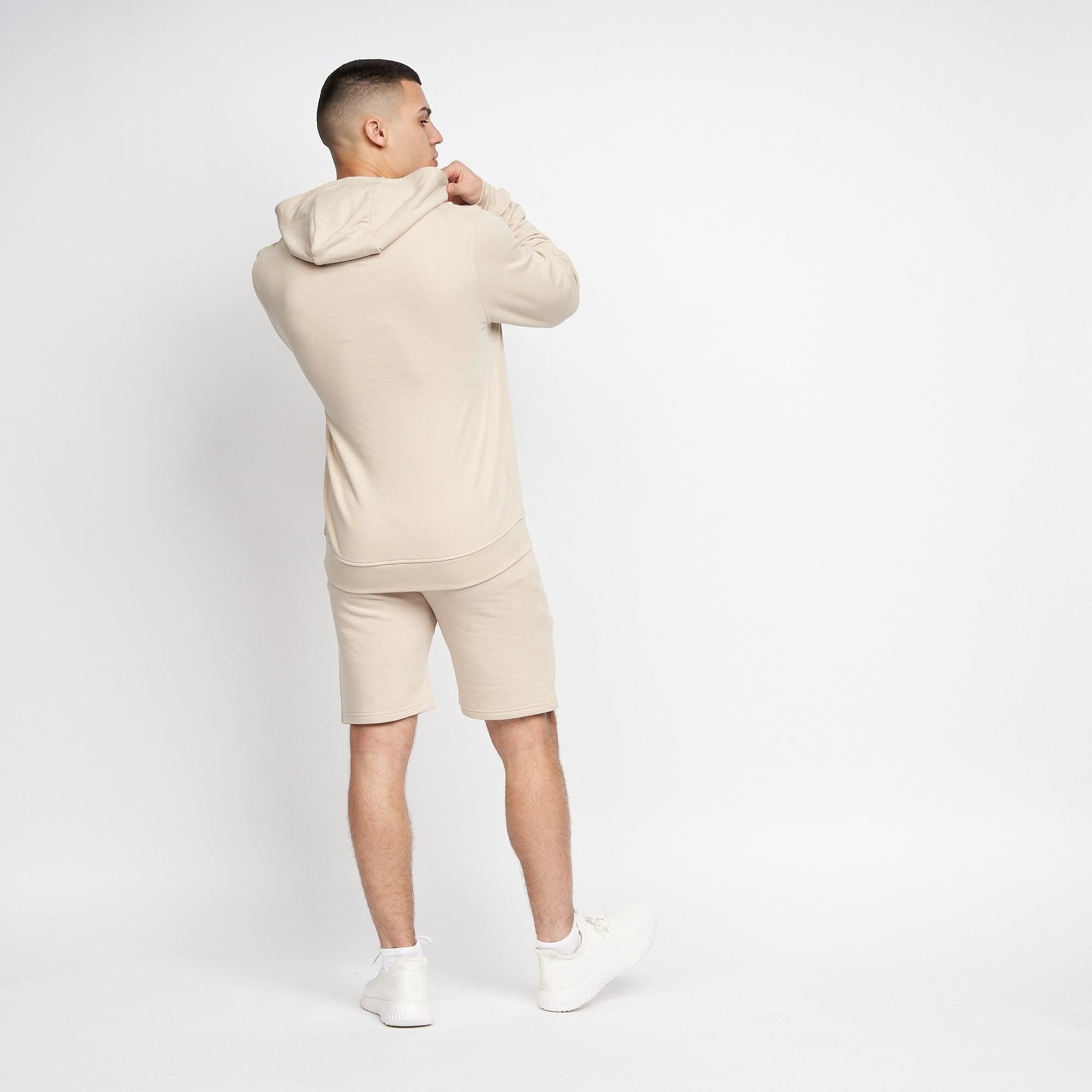 Crosshatch Mens Emmson Hoodie Stone