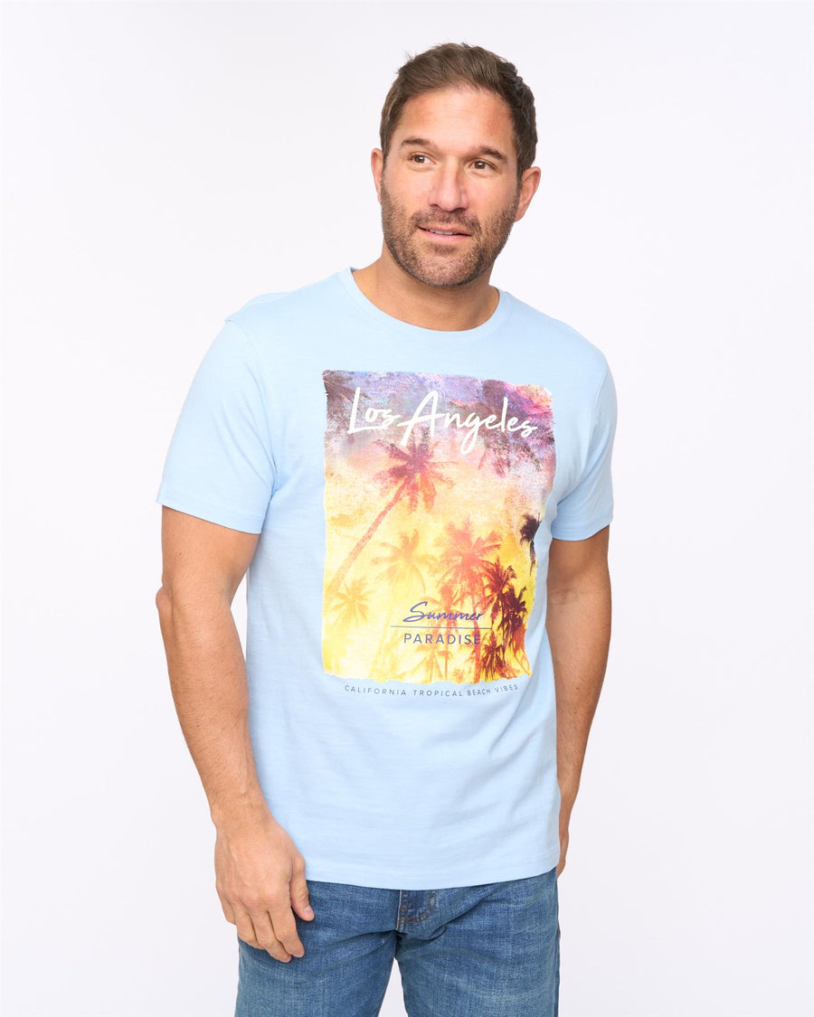 Mens Lepalmz T-Shirt Light Blue