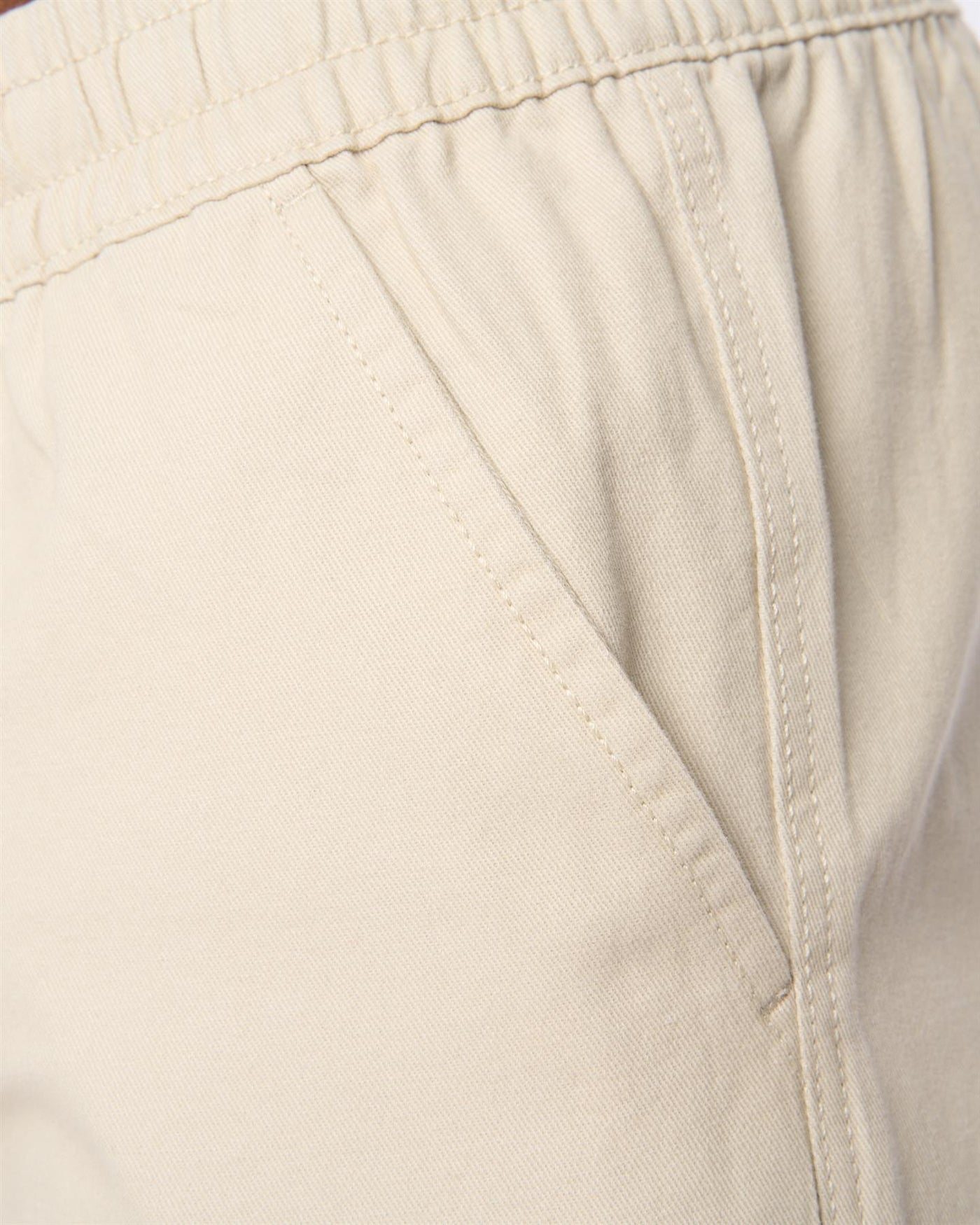 Mens Blansmoore Elastic Waist Shorts Light Stone