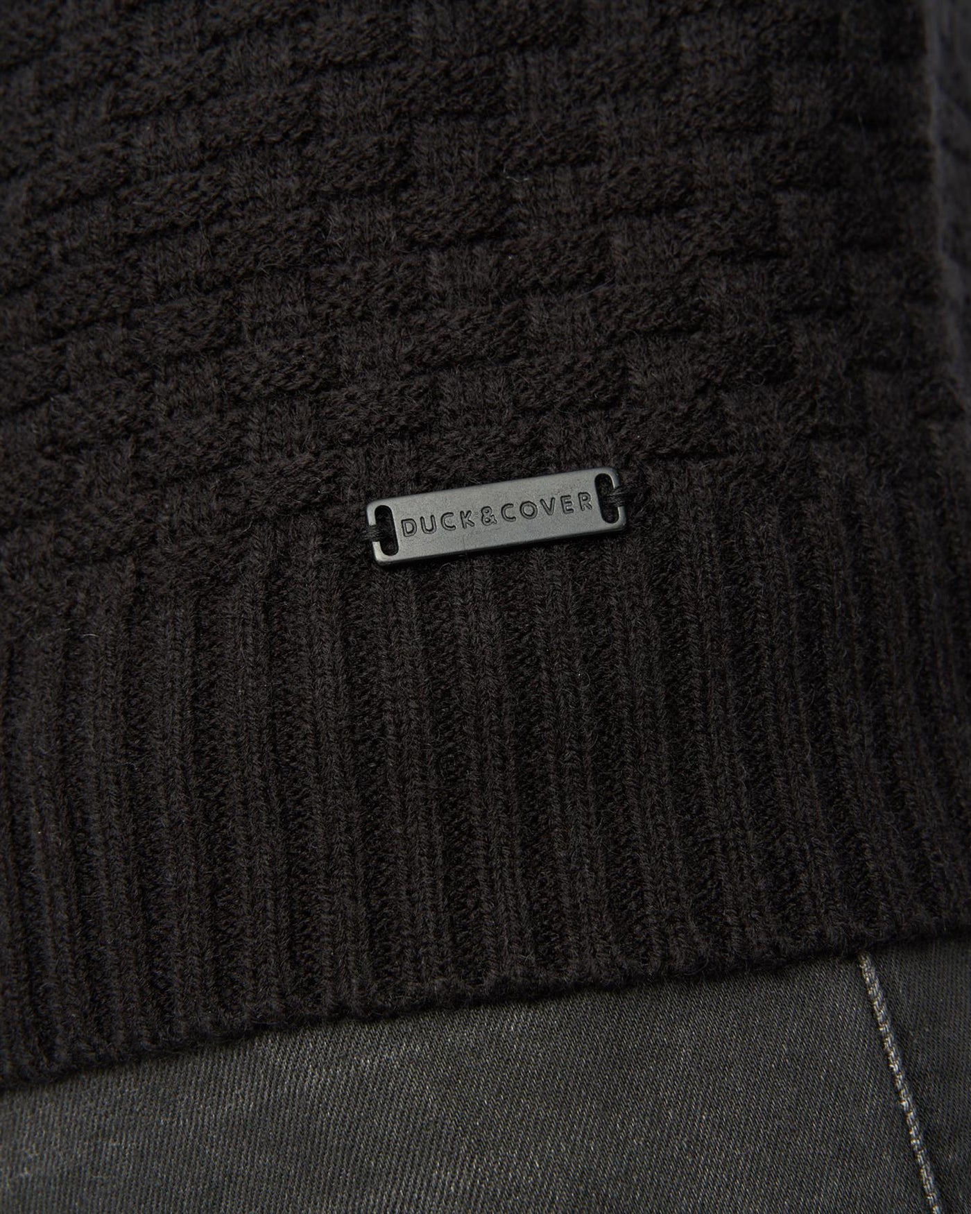 Mens Matera Textured Knit Black
