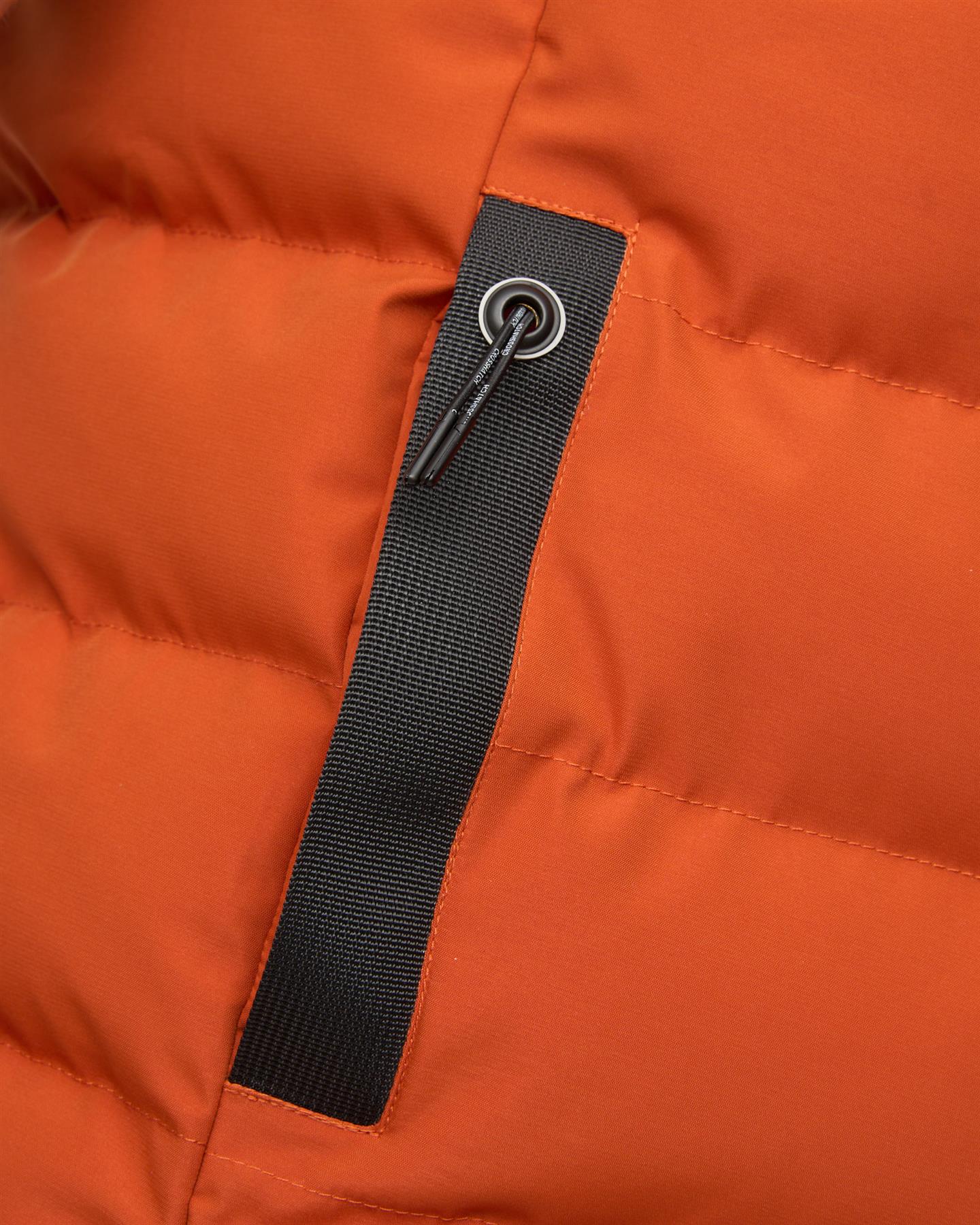 Mens Kampleys Embossed Gilet Burnt Orange