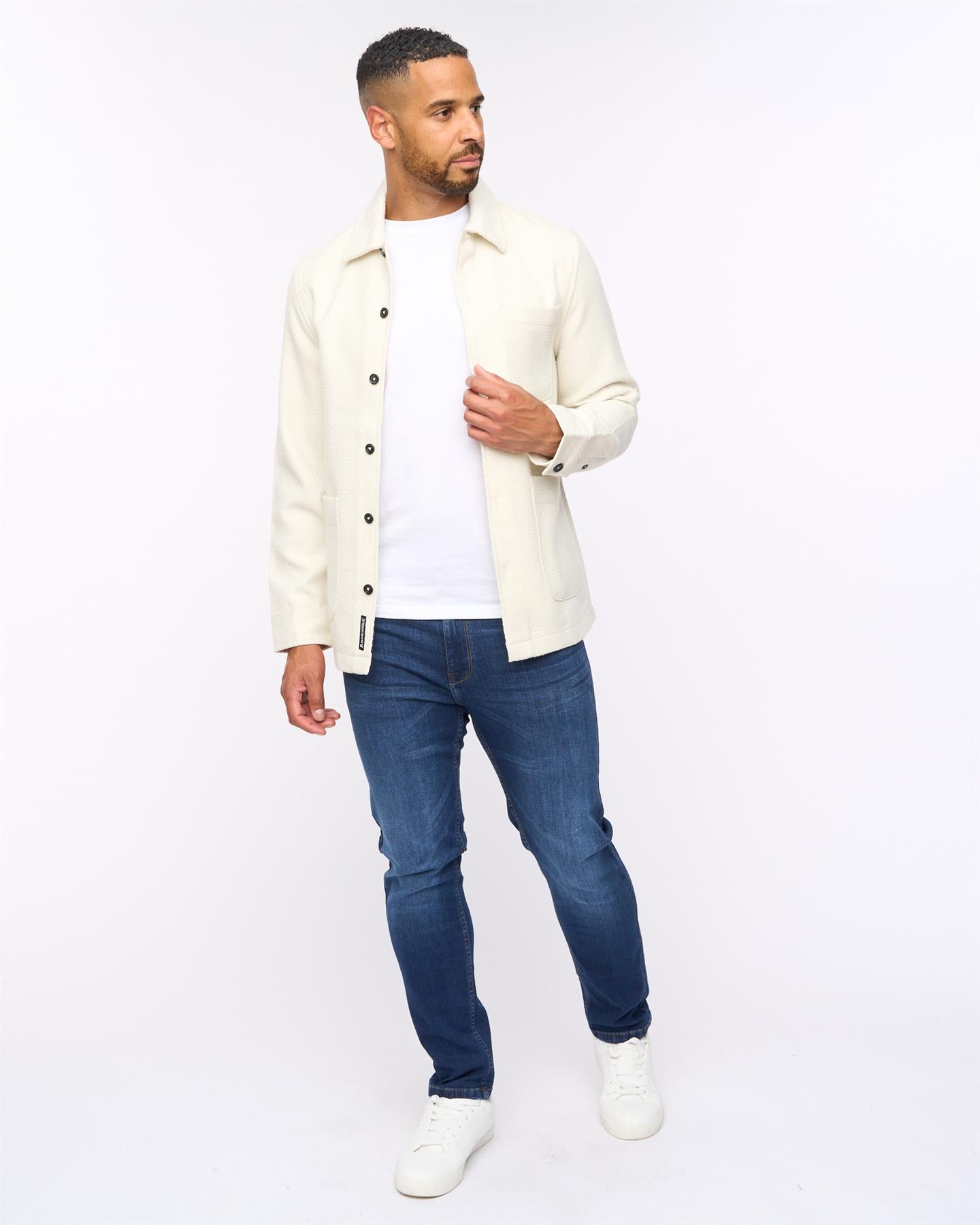 Haynerson Textured Overshirt Ecru