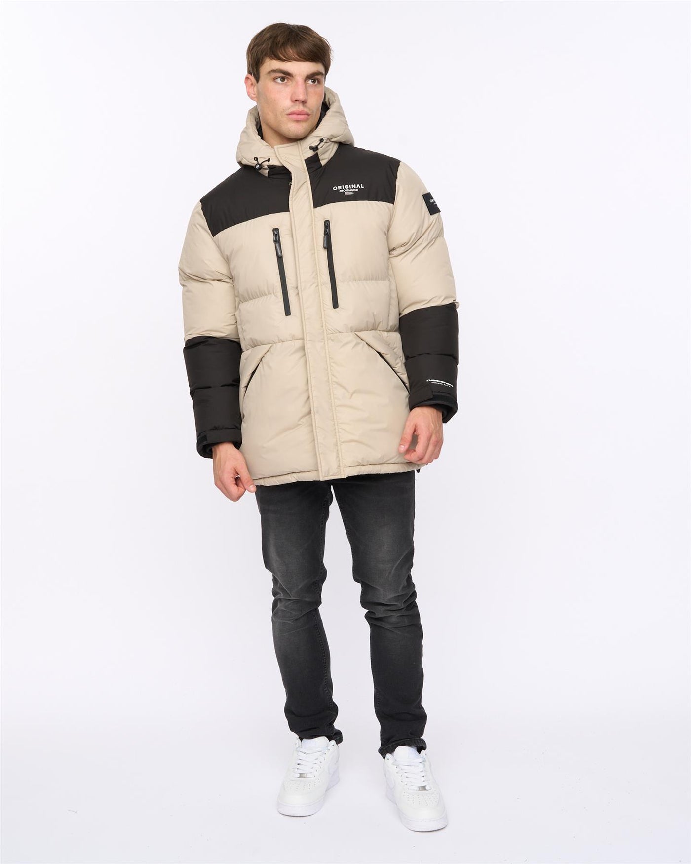 Mens Squadage Panel Jacket Stone