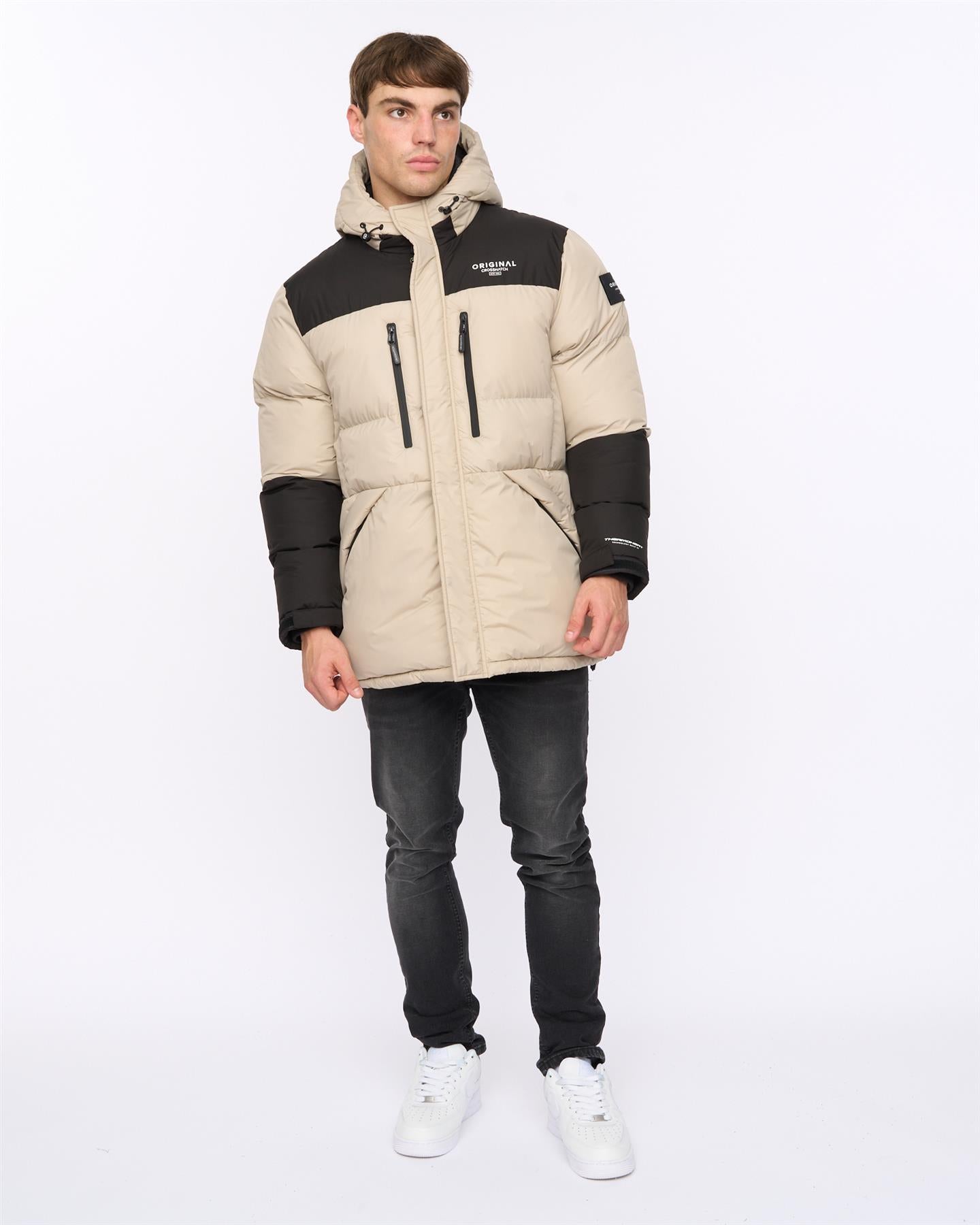 Mens Squadage Panel Jacket Stone