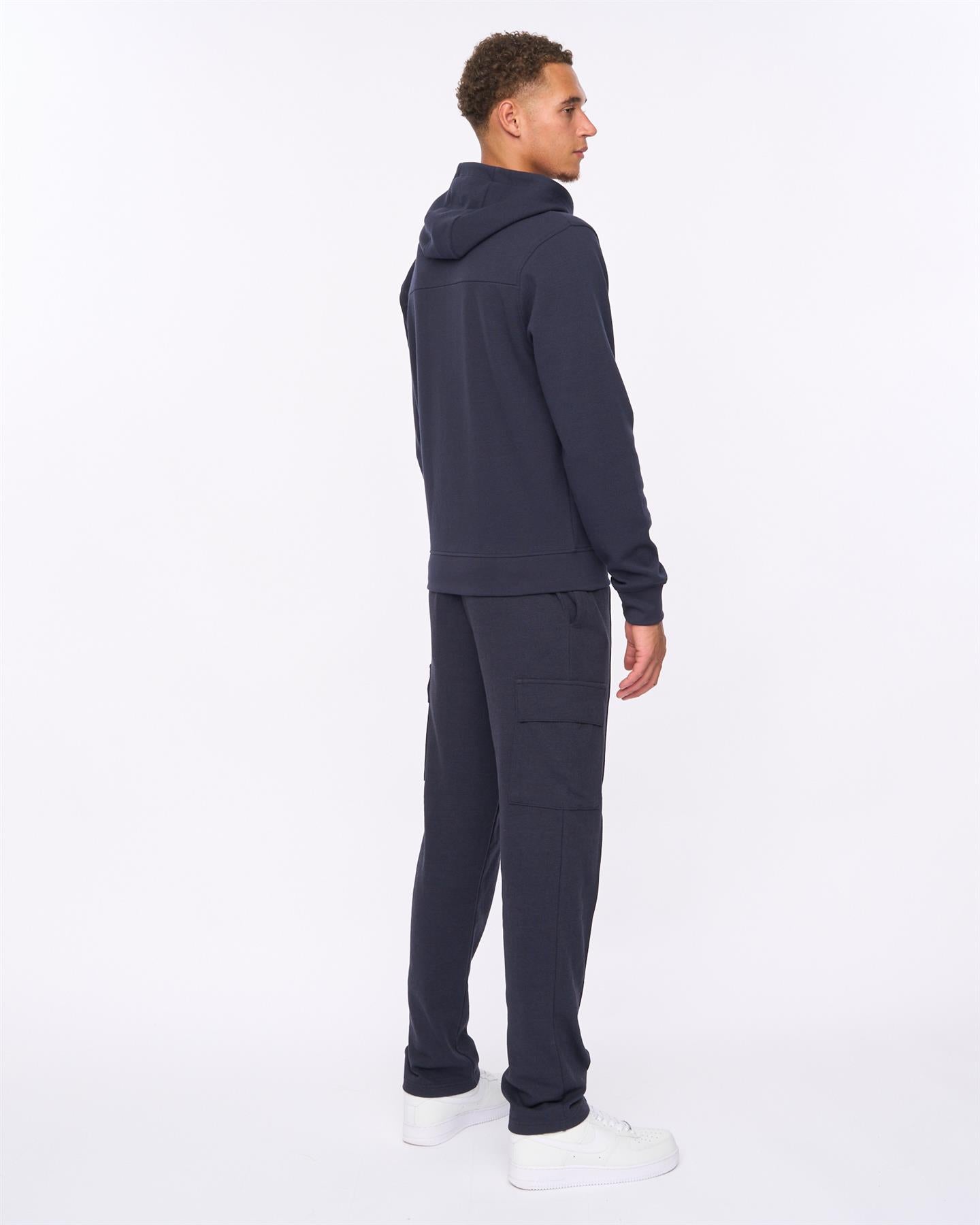 Mens Optimus Hoodie & Combat Joggers Set Navy