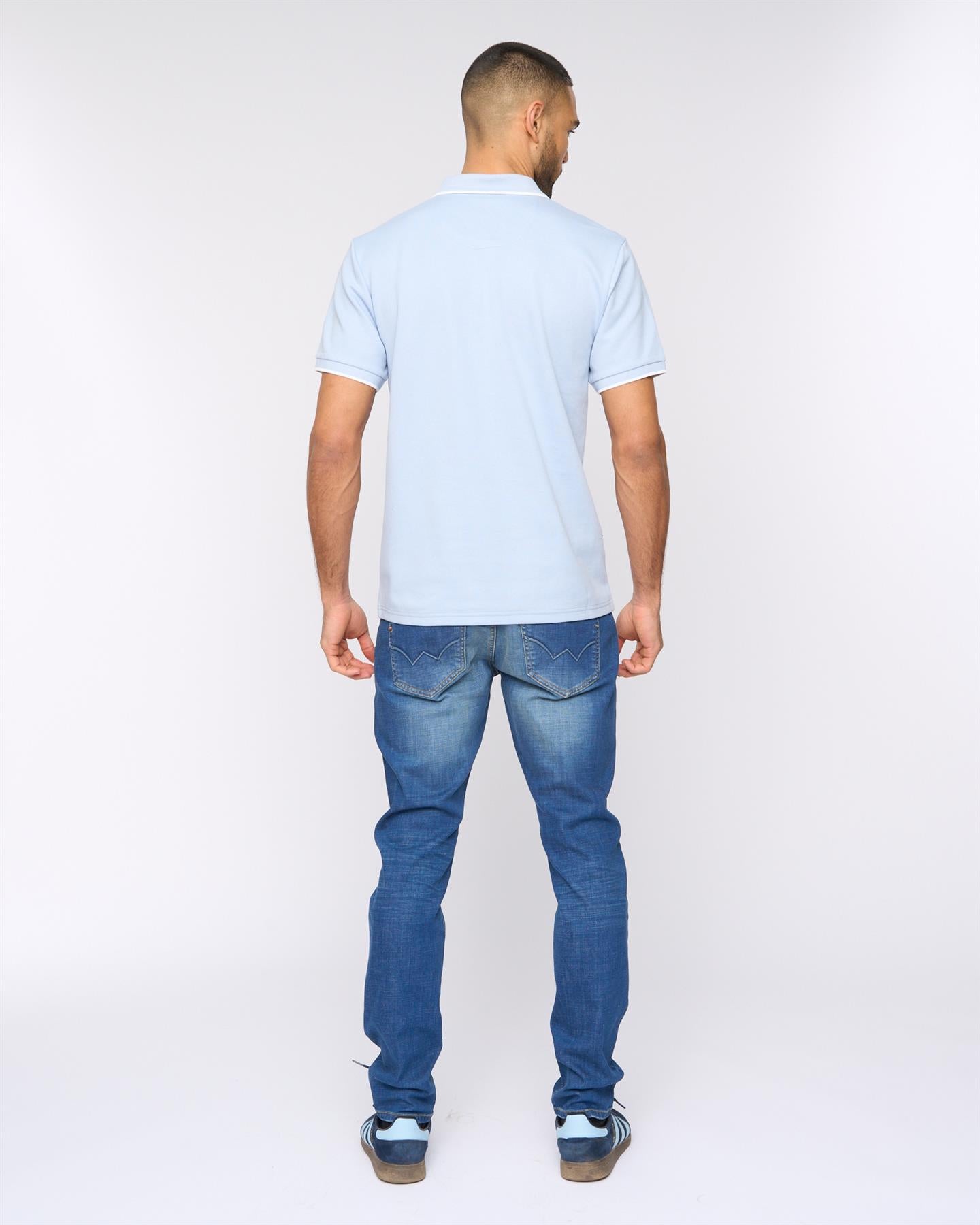 Mens Elverton Polo Mid Blue