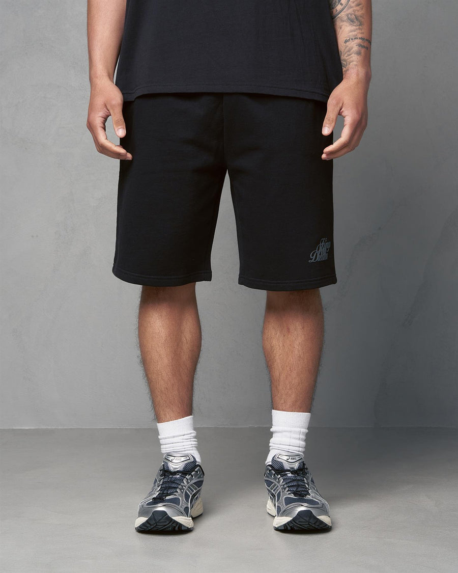 Mens Studio Scripted Jog Shorts Black