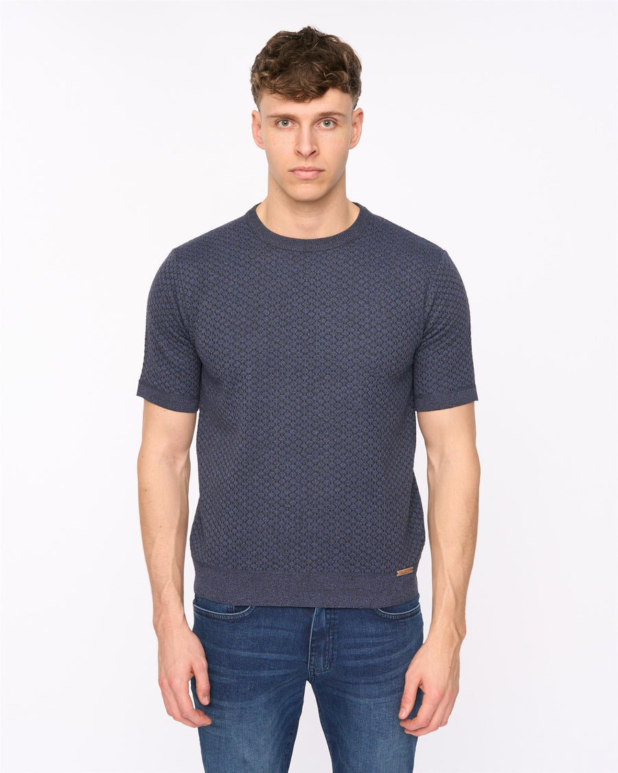 Mens Mataso Knit T-Shirt Slate Blue