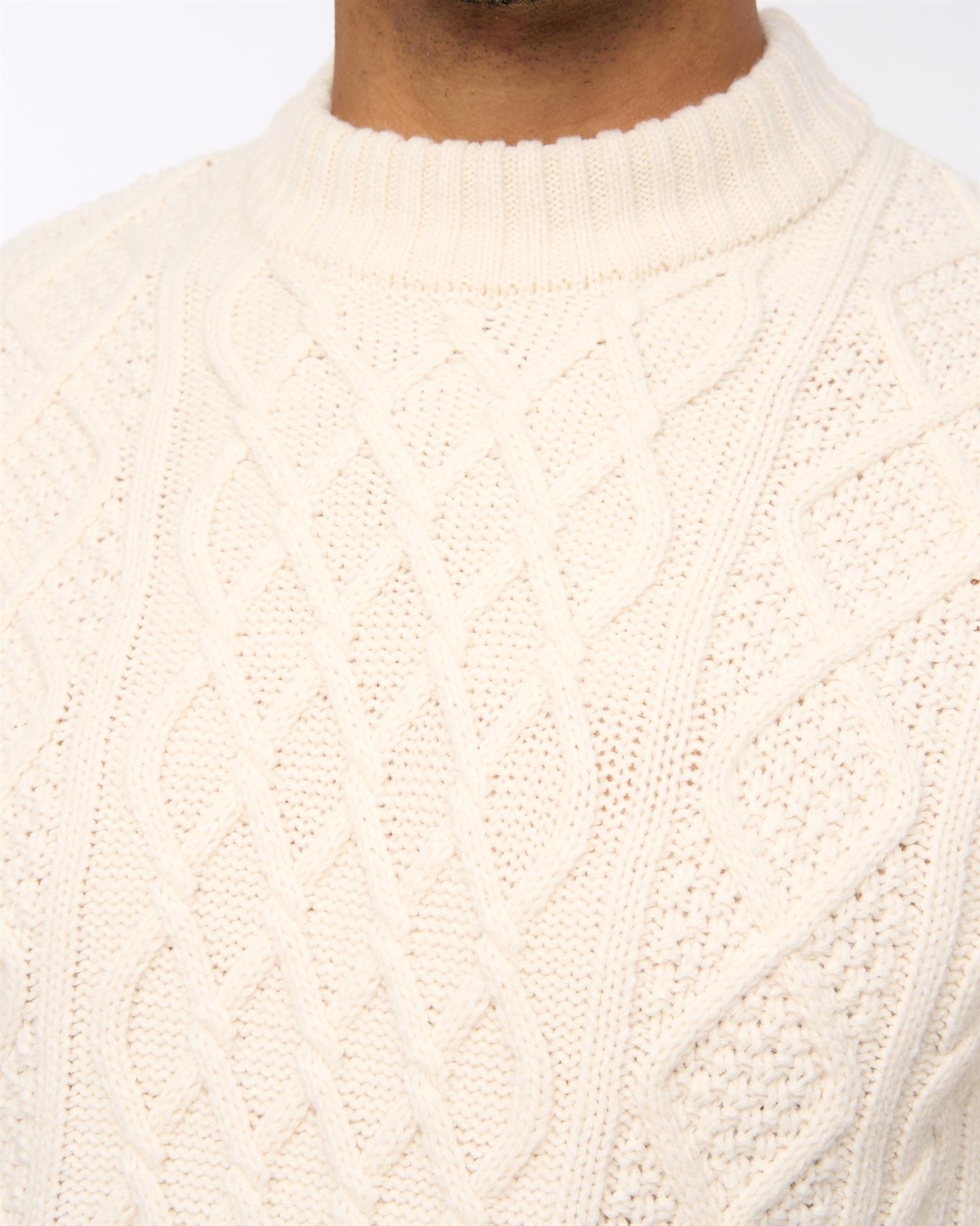Brocksten Cable Knit Jumper Light Stone