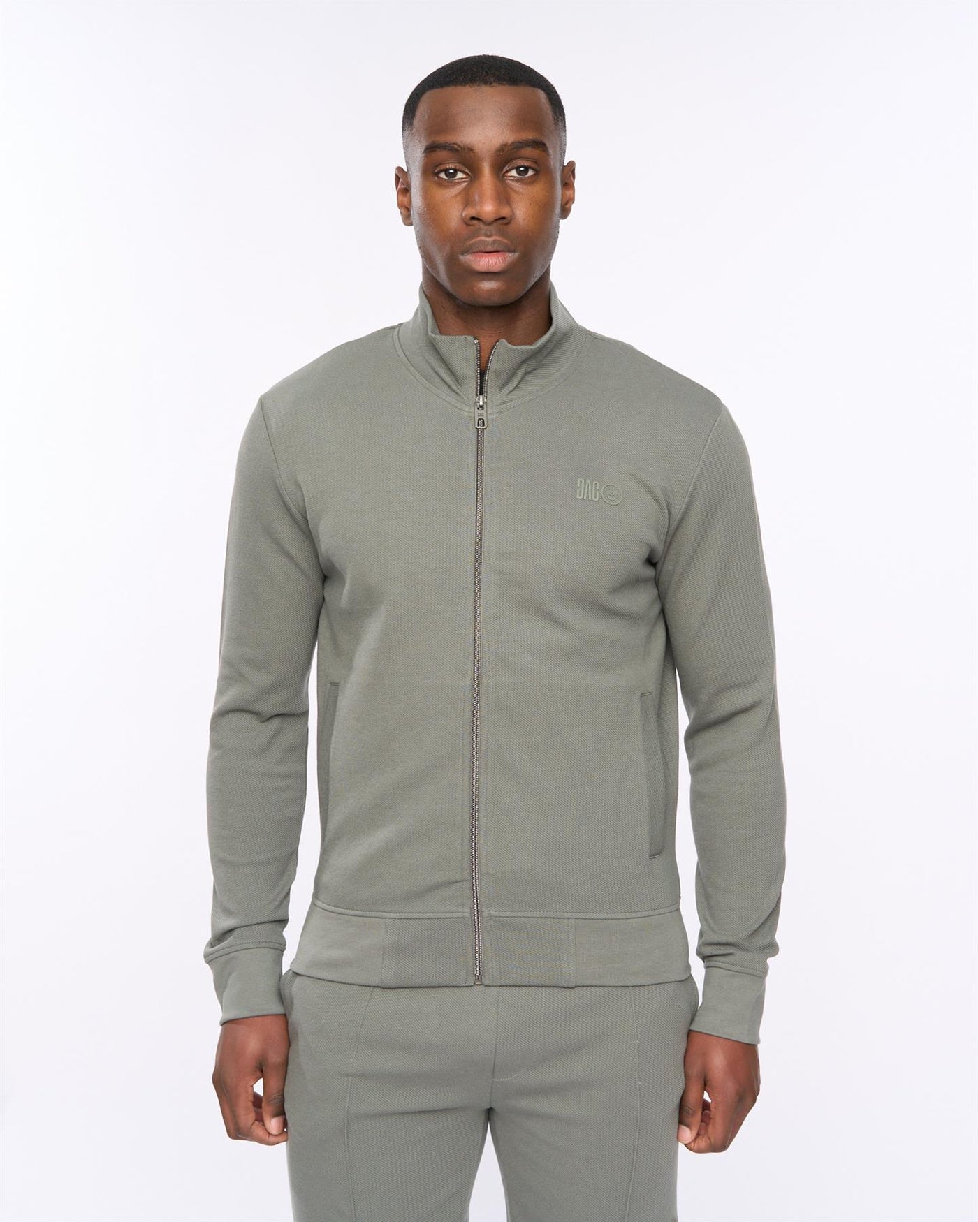 Mens Hannings Zip Thru & Joggers Set Olive