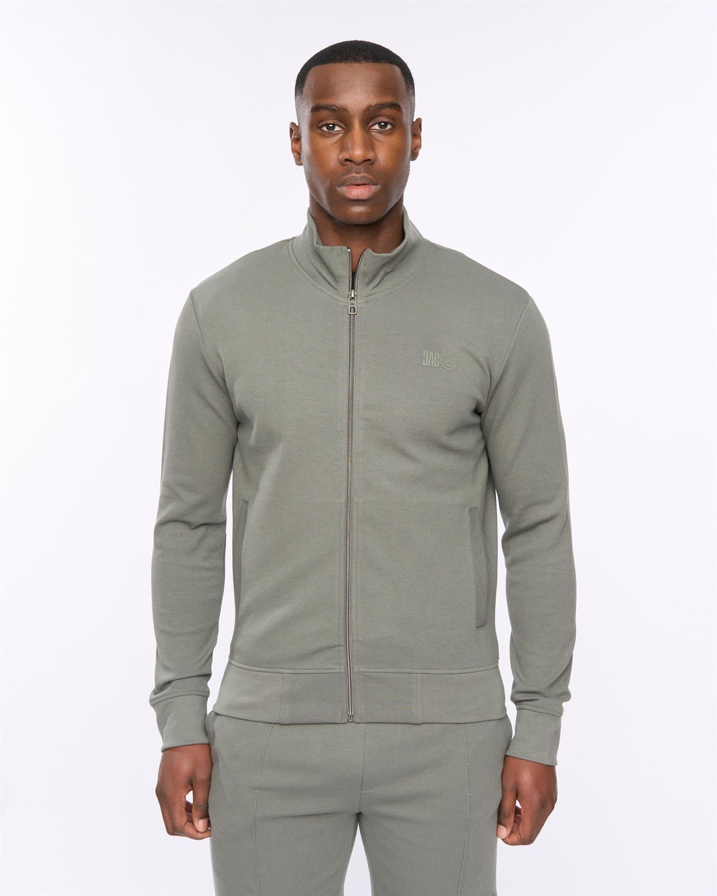 Mens Hannings Zip Thru & Joggers Set Olive