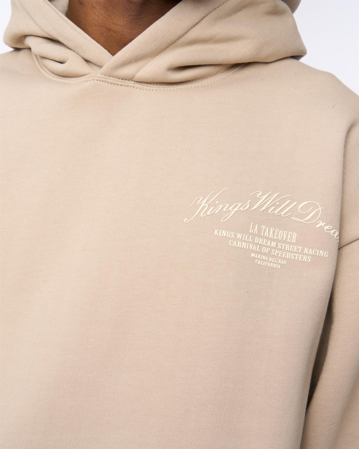 Mens Arch Oversized Hoodie Stone