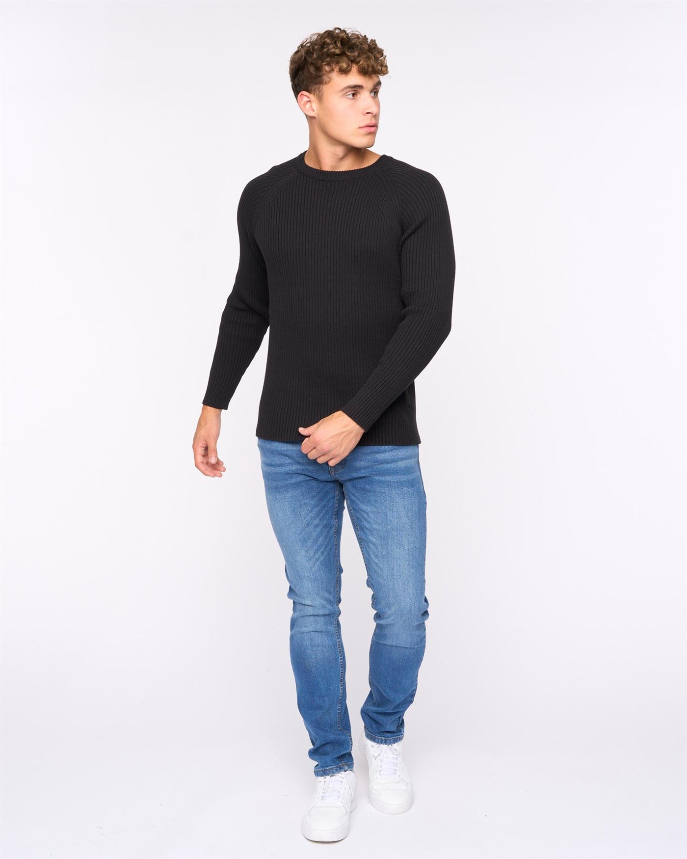 Mens Kramtax Raglan Knit Black
