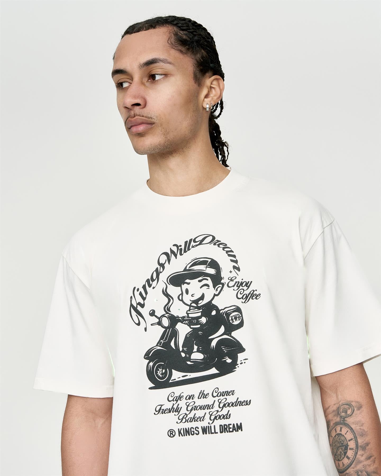 Mens Studio Cafe Boy T-Shirt White