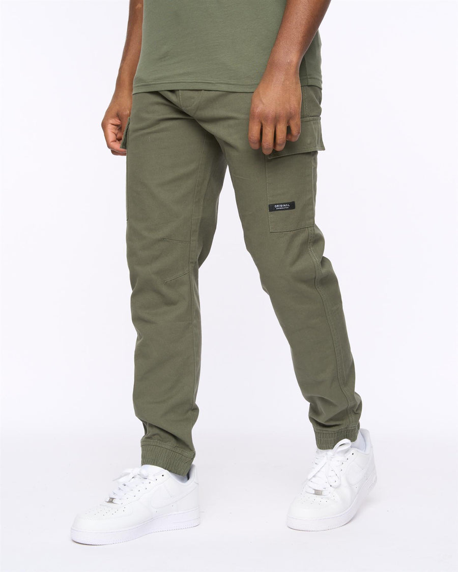 Mens Utilate Elastic Waist Cargos Thyme