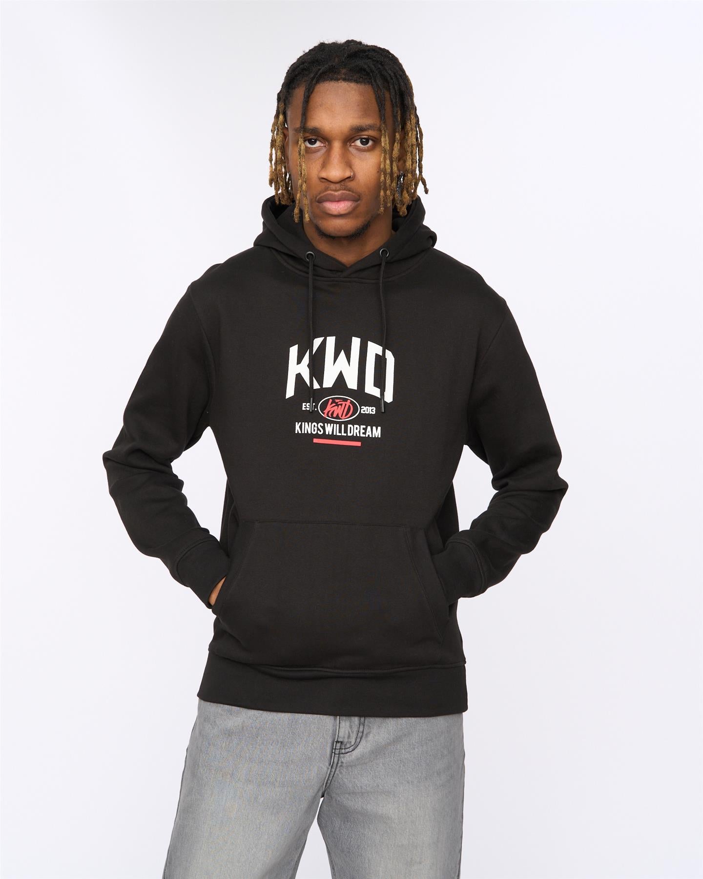 Mens Tattooed Hoodie Black