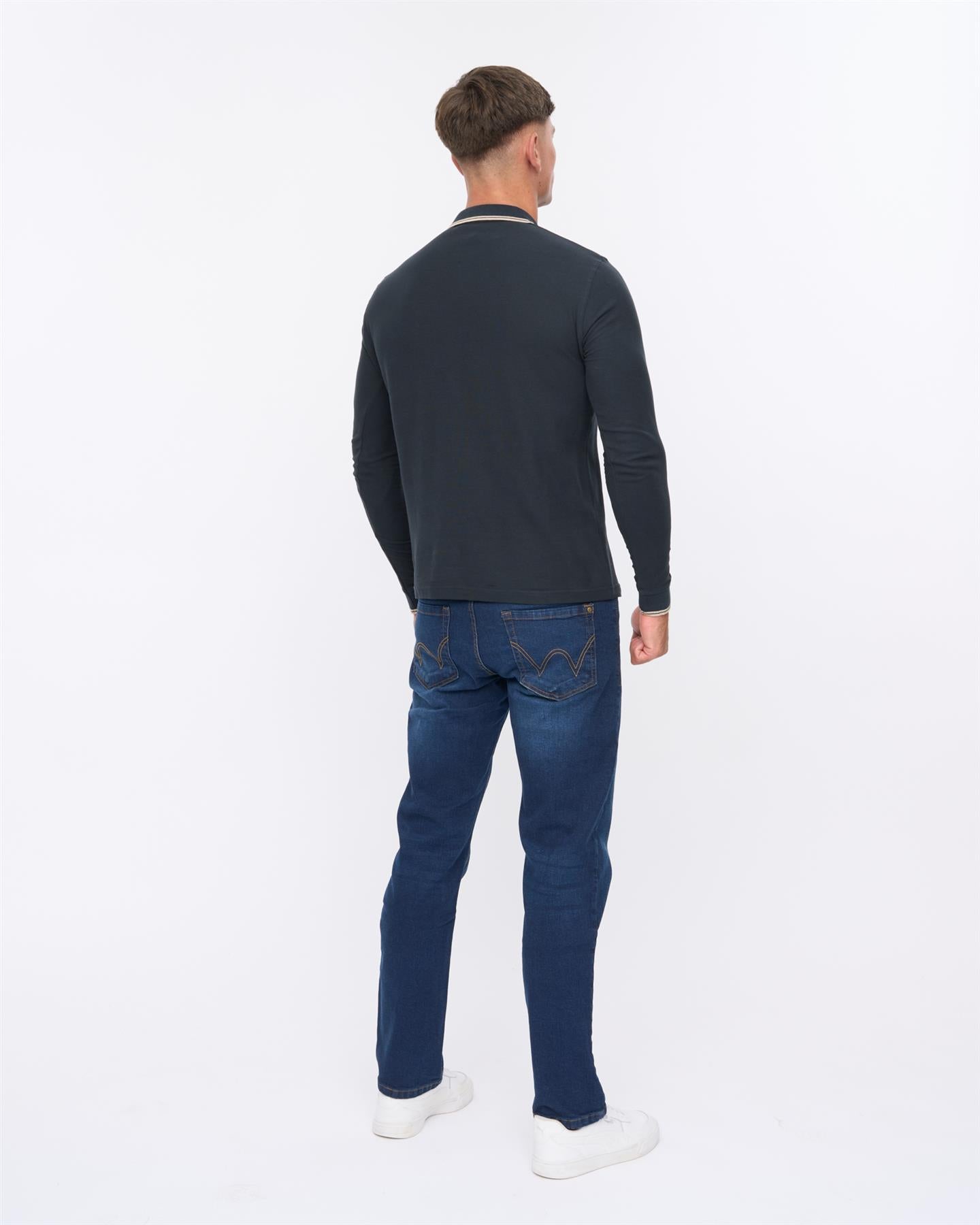 Mens Roxberry Long Sleeve Polo Navy