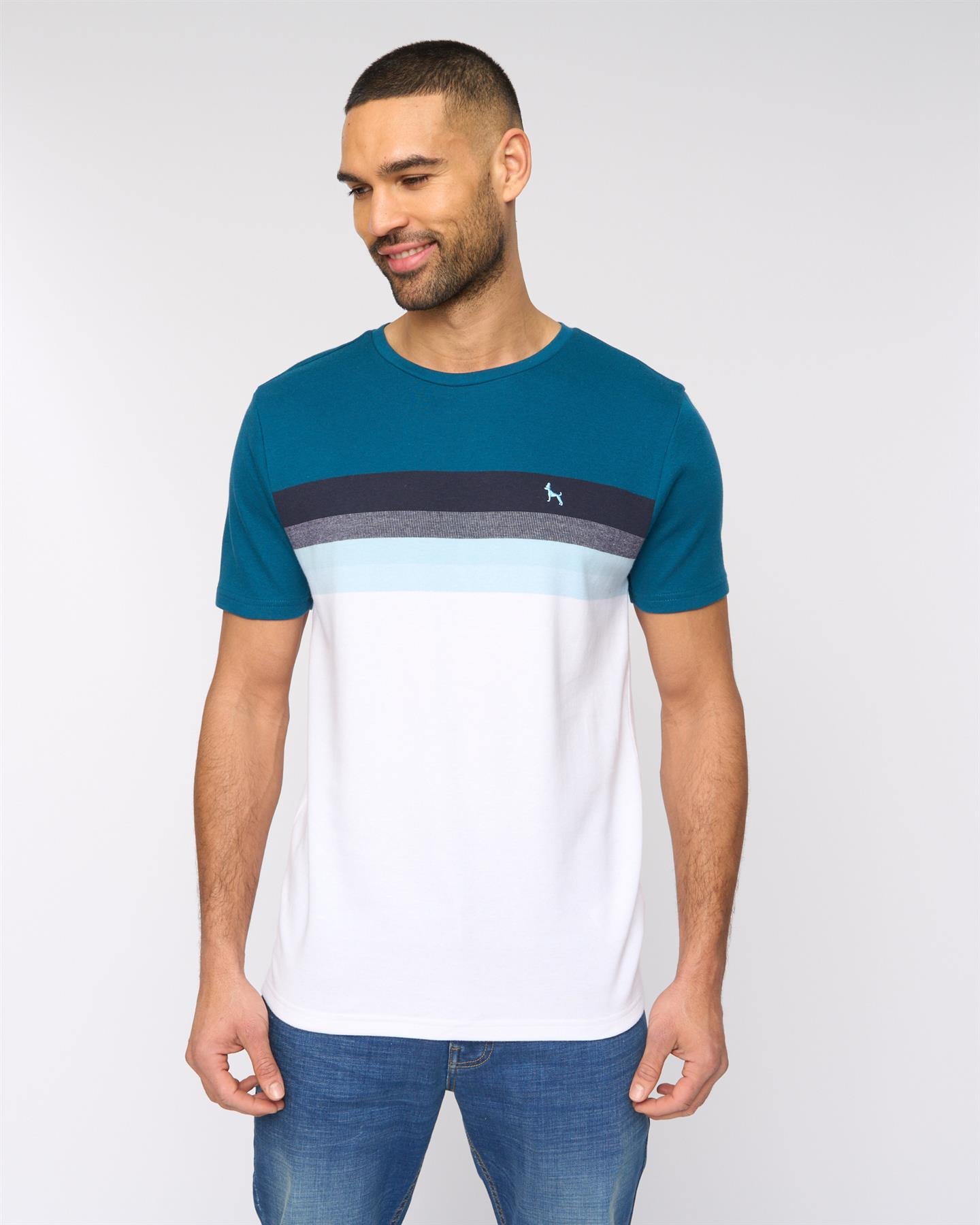 Mens Kemble T-Shirt Teal/Navy