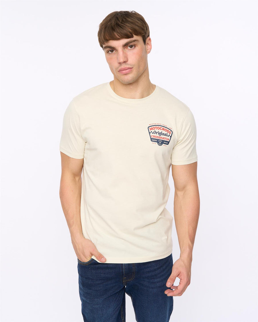 Mens Motocross T-Shirt Off White