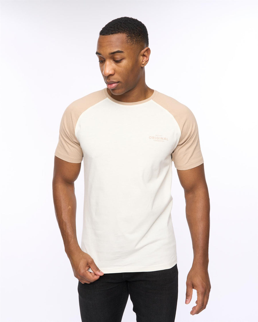 Mens Meza T-Shirt Off White/Stone