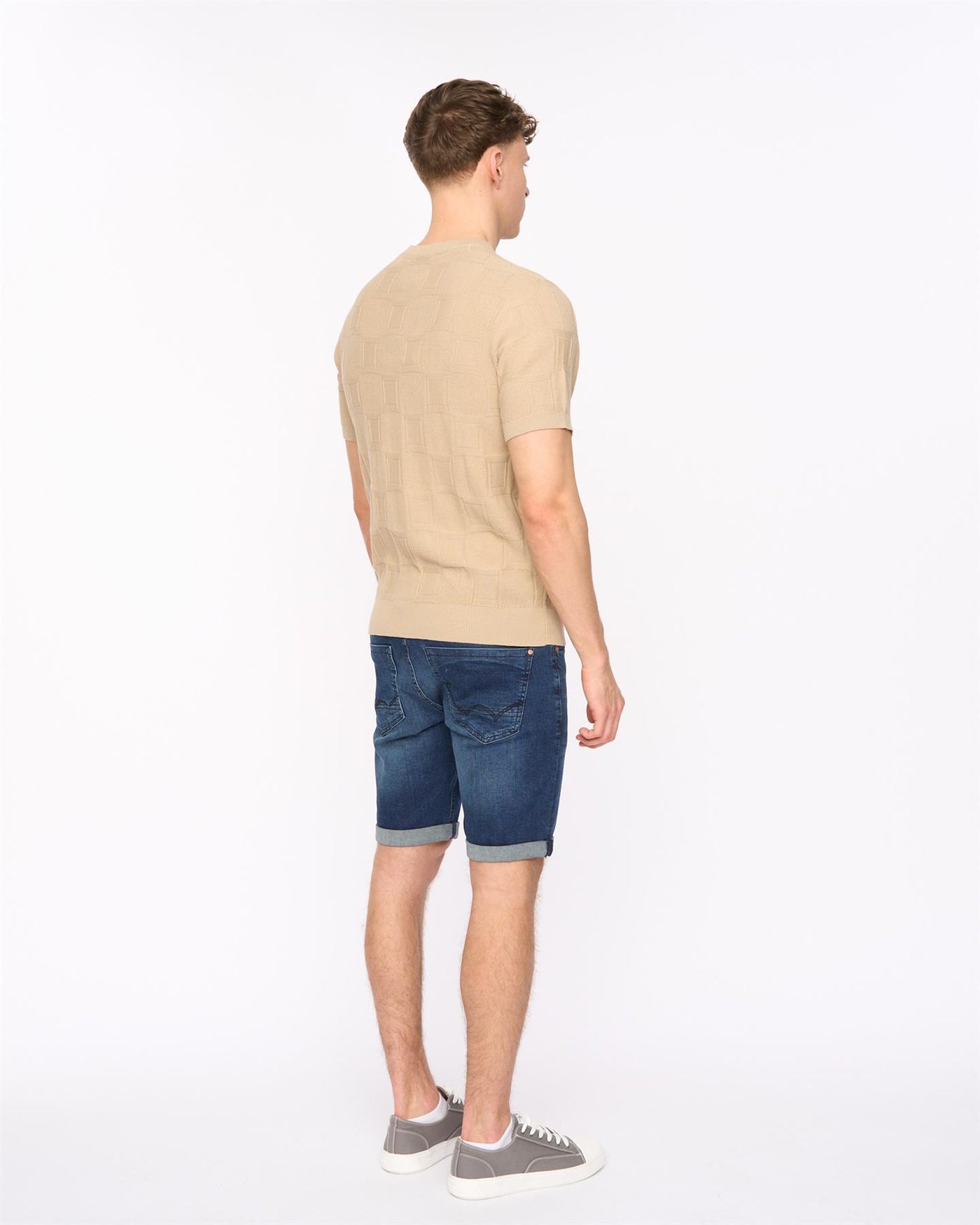 Mens Littleton Knit T-Shirt Light Stone