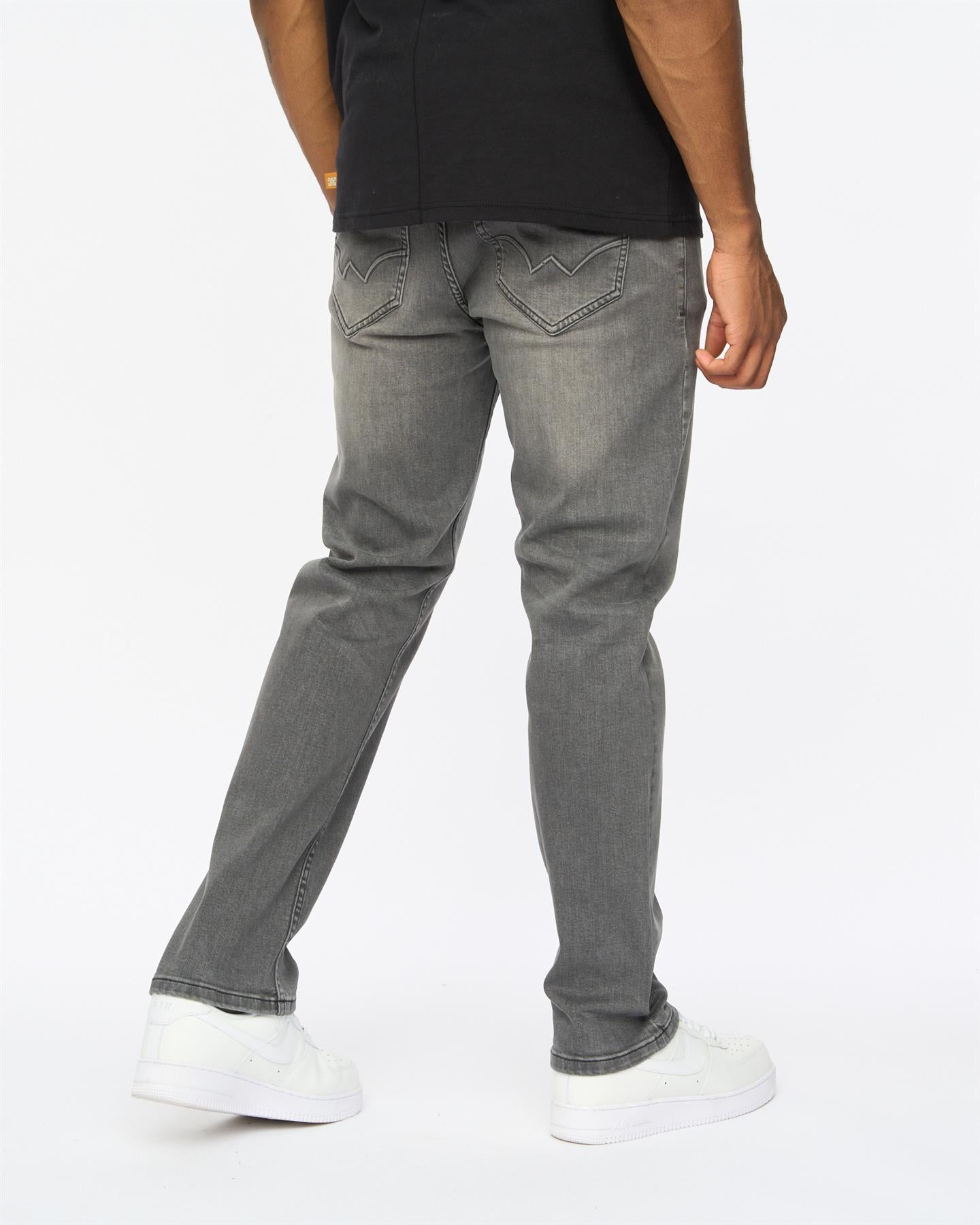 Mens Janstar Straight Leg Jeans Grey