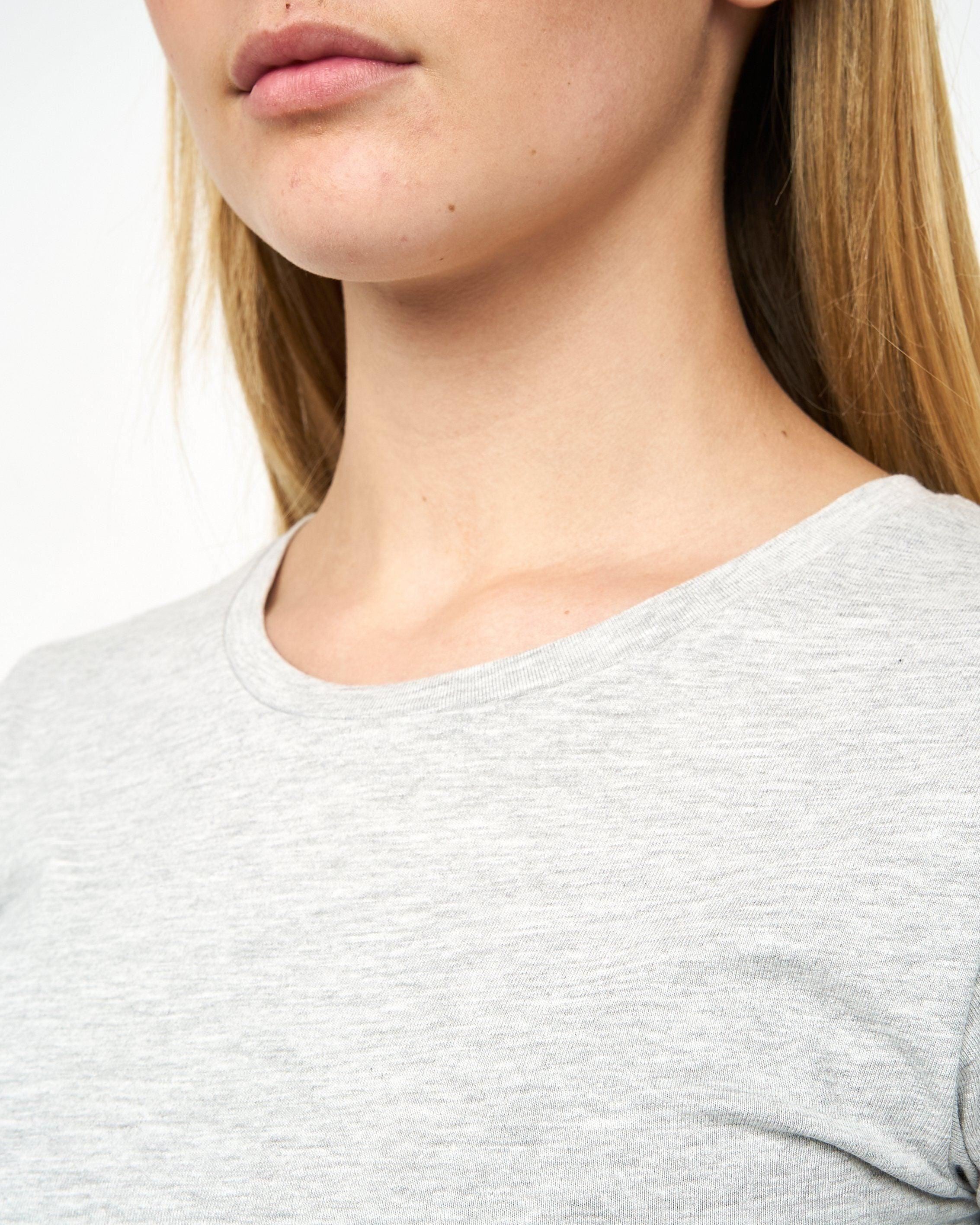 Womens Tilly Crop T-Shirt Grey Marl