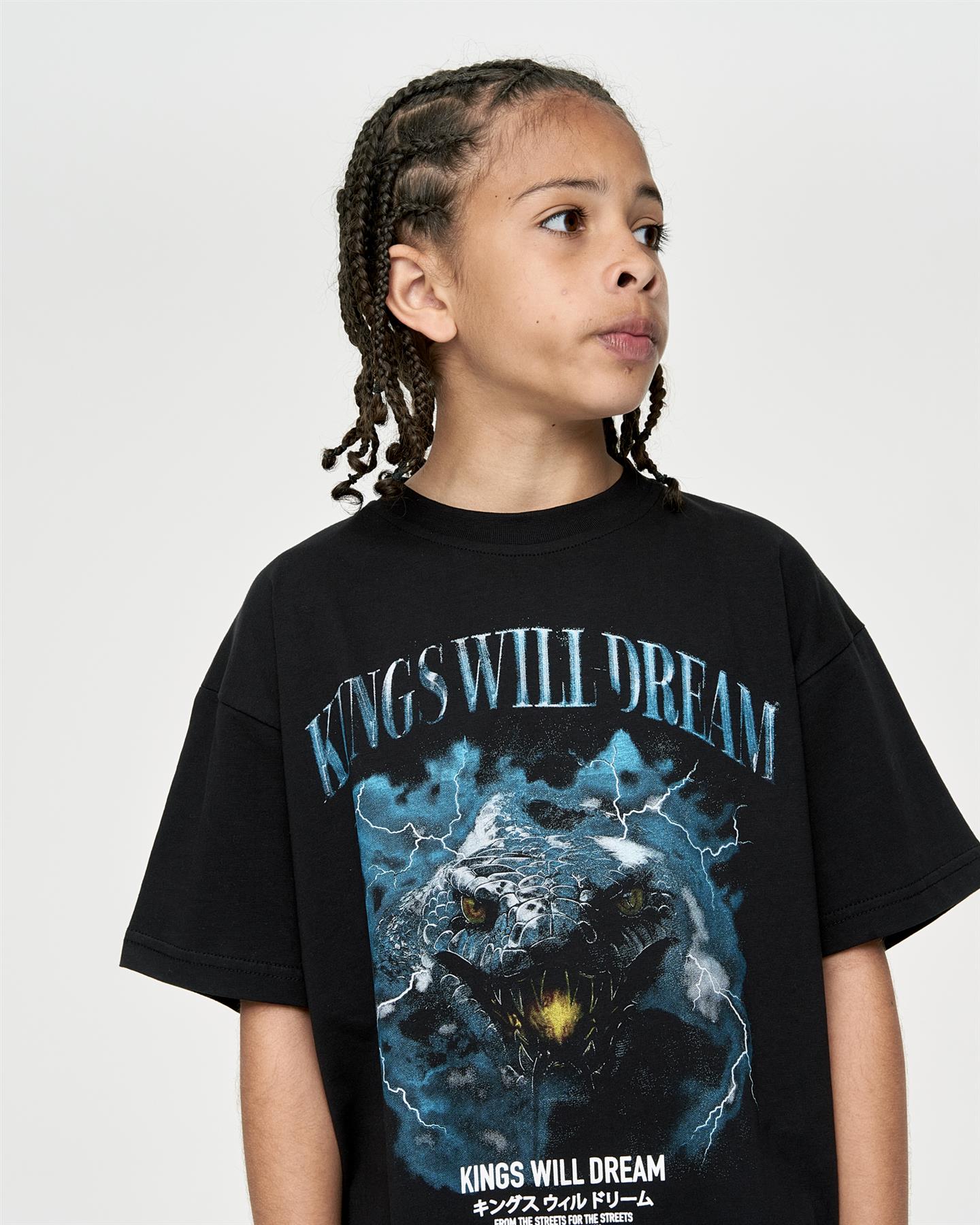 Kids Boys Studio Snake Smile T-Shirt Black