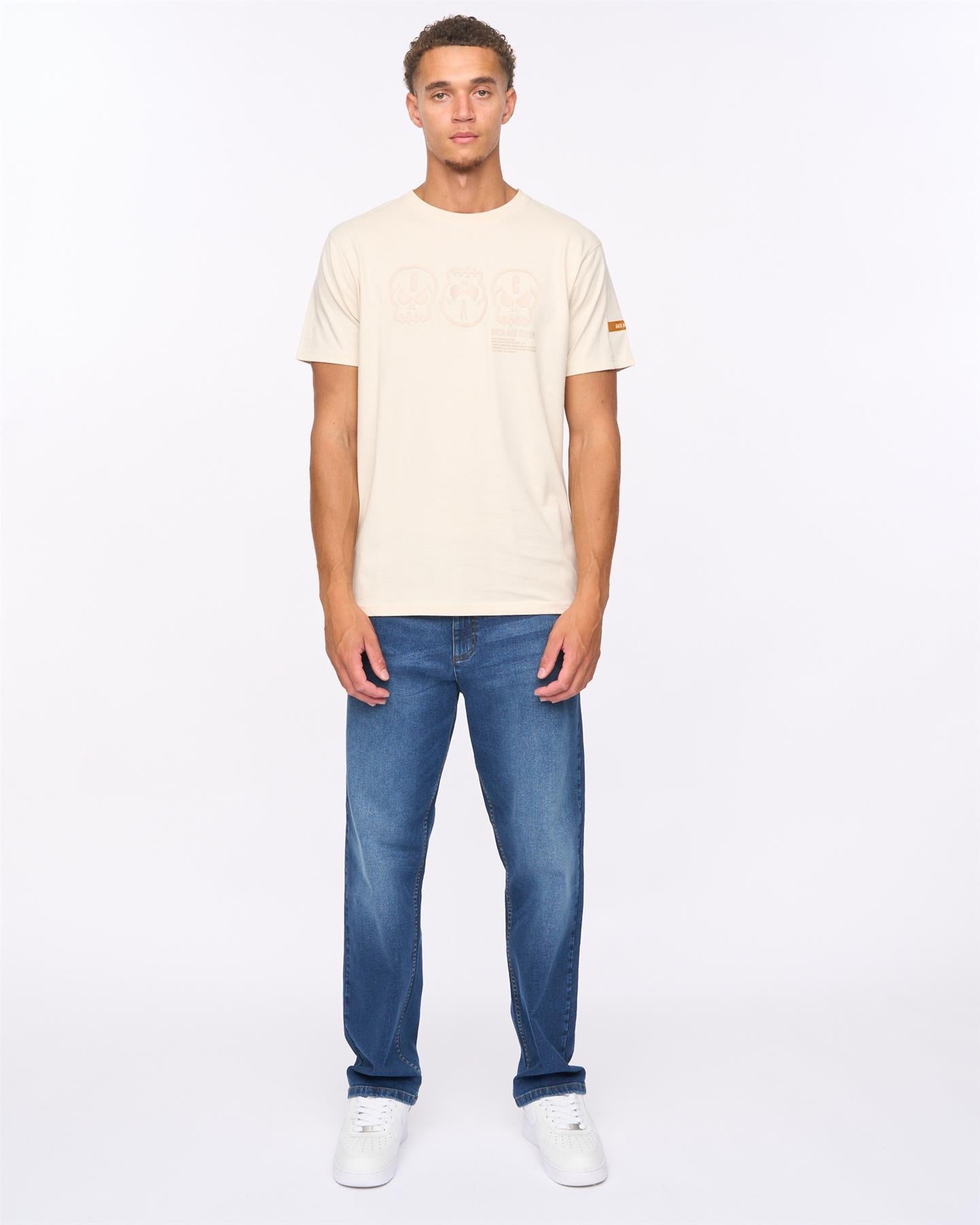 Mens Deltamans T-Shirt Light Stone