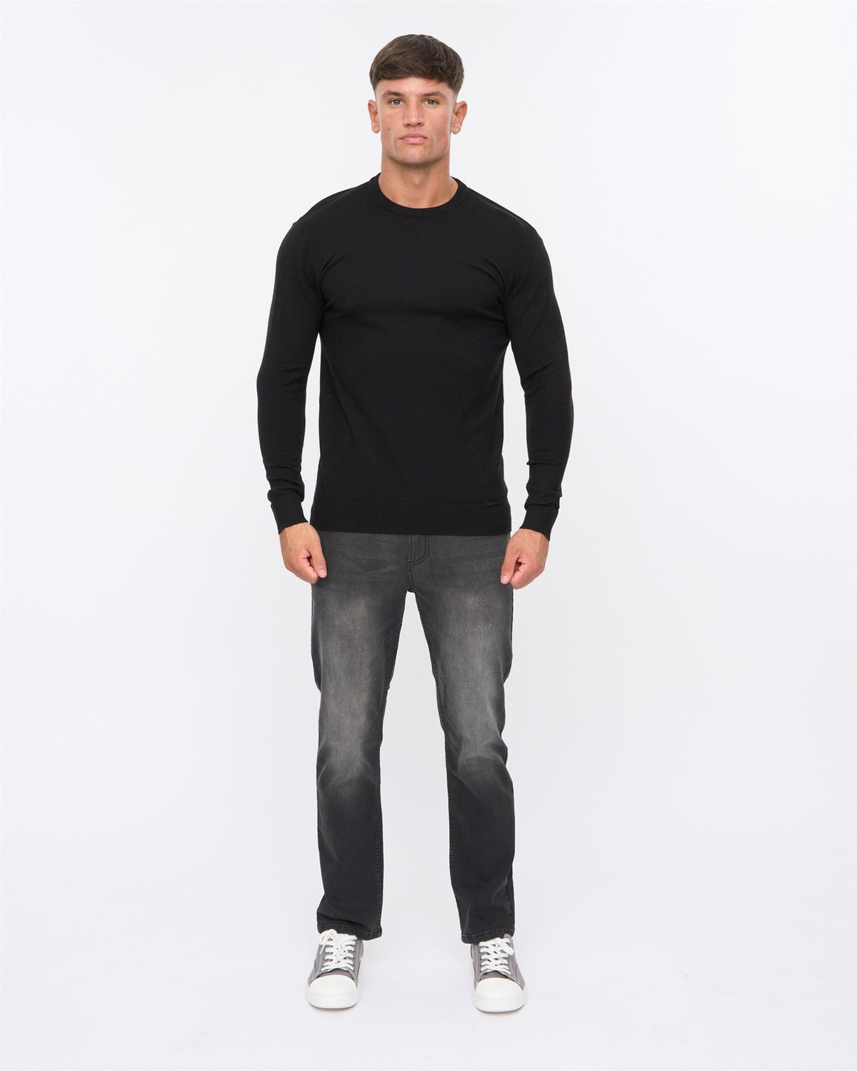 Mens Consenza Crew Knit Black