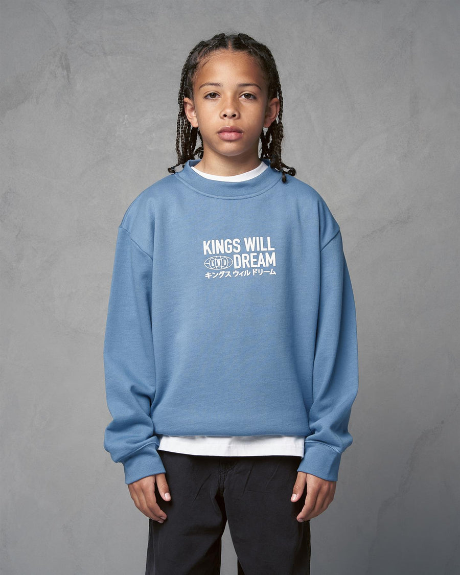 Kids Boys Studio Title Crew Sweat Blue
