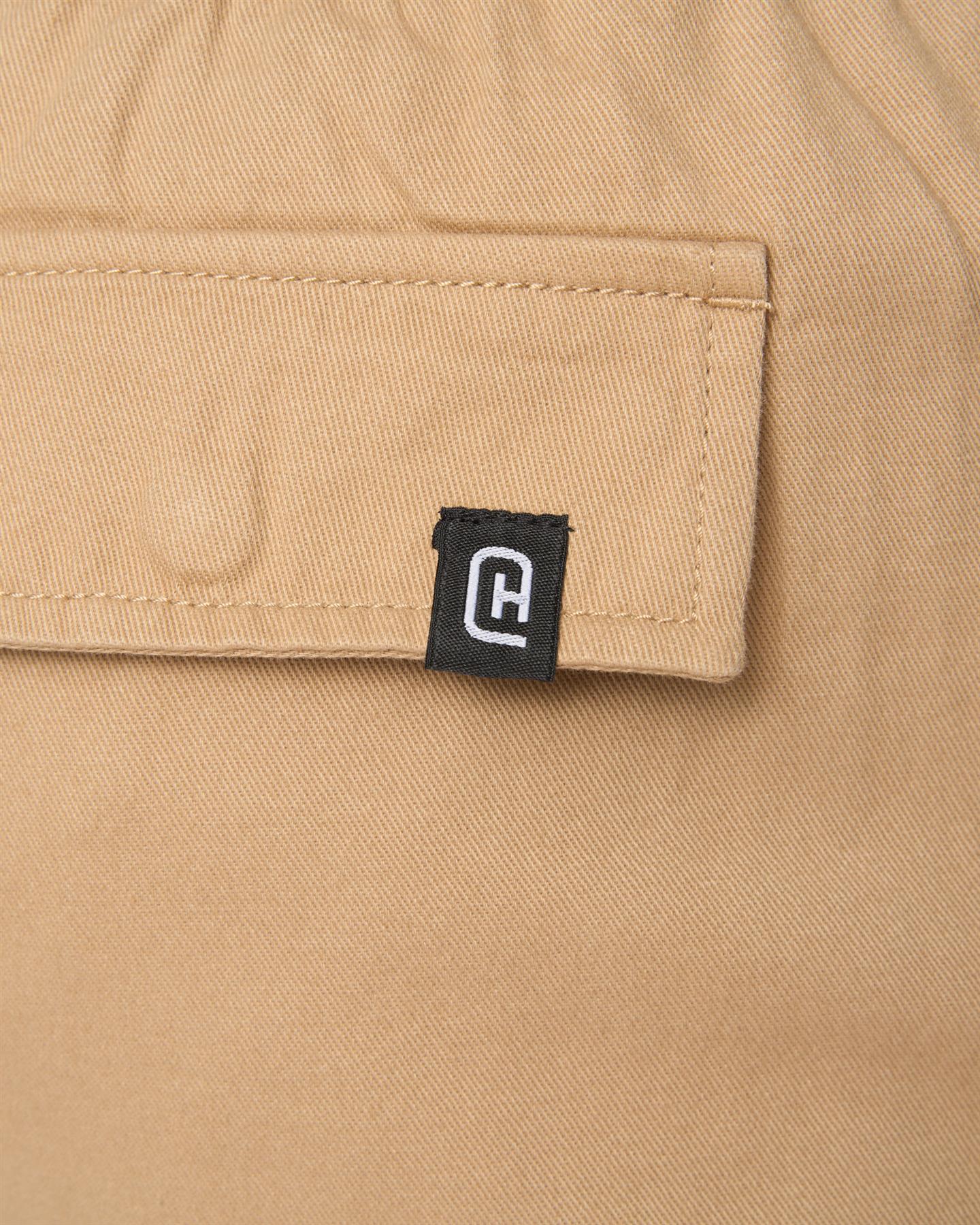 Mens Utilate Elastic Waist Cargo Shorts Stone