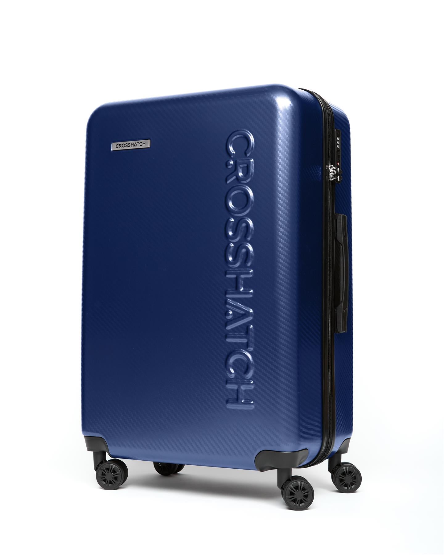 Mens Escapade Embossed Suitcase 3pk Royal