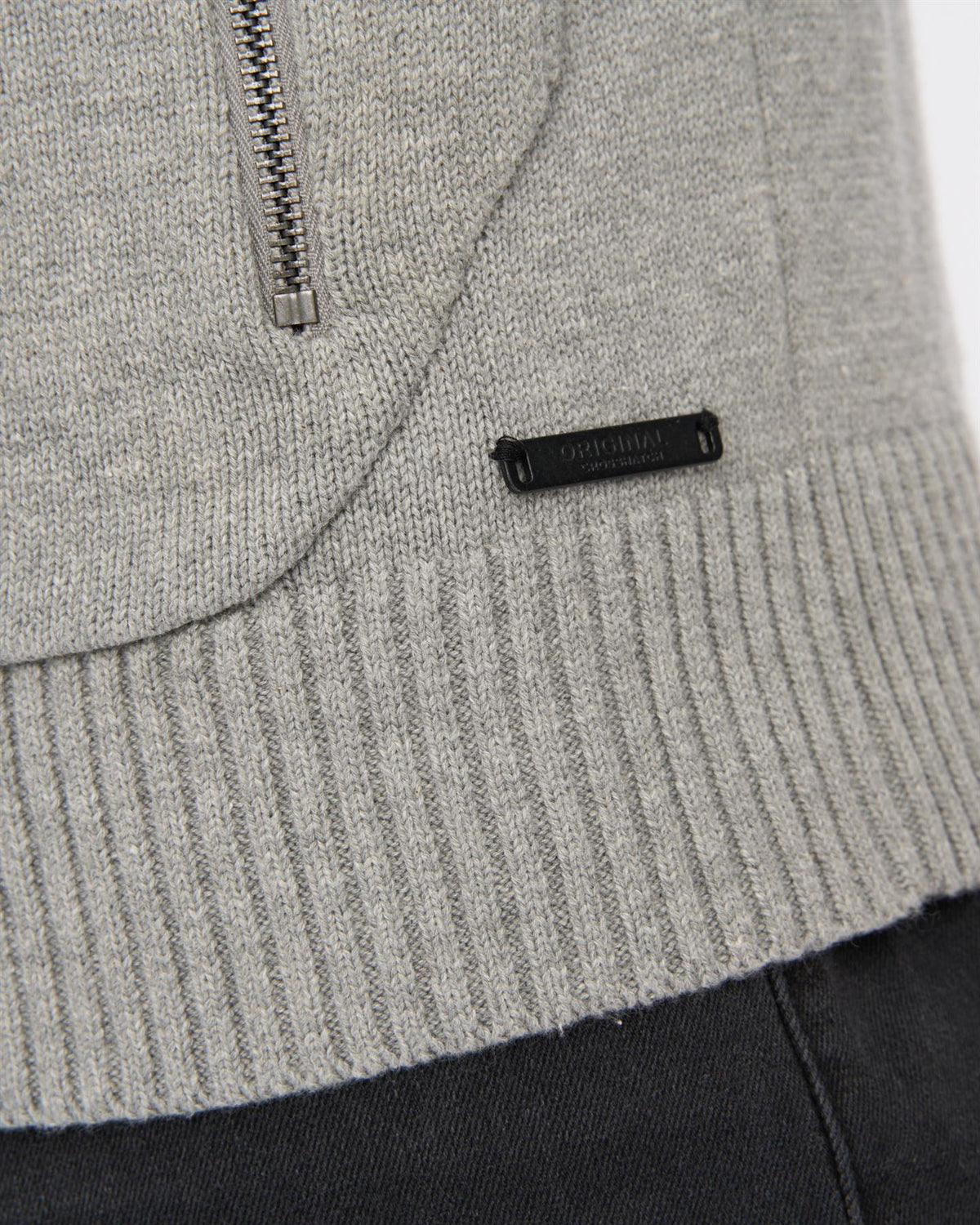 Mens Birchin Zip Thru Knit Grey