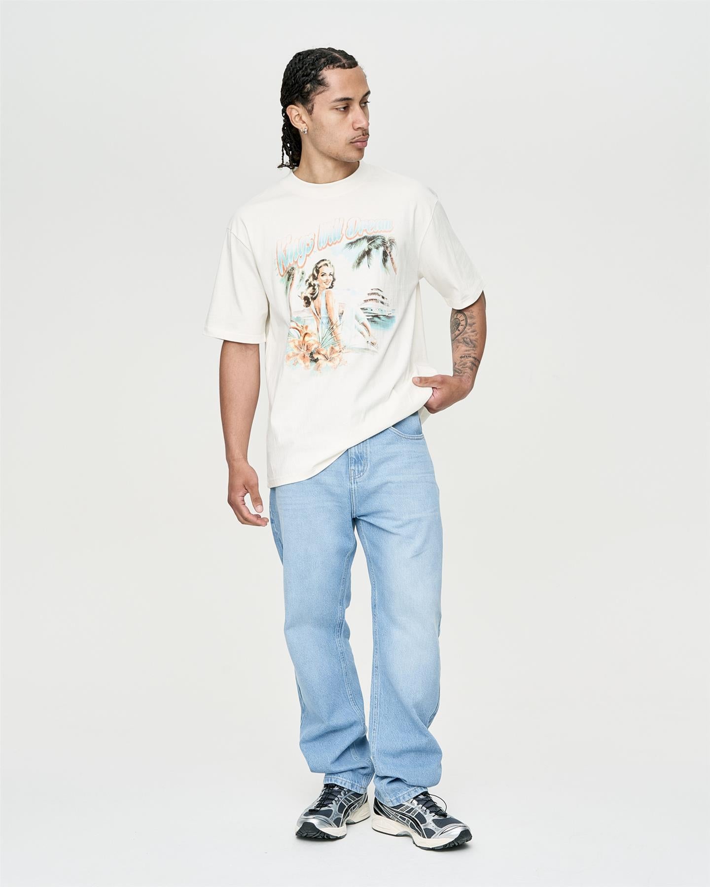 Mens Studio Paradise Island T-Shirt White