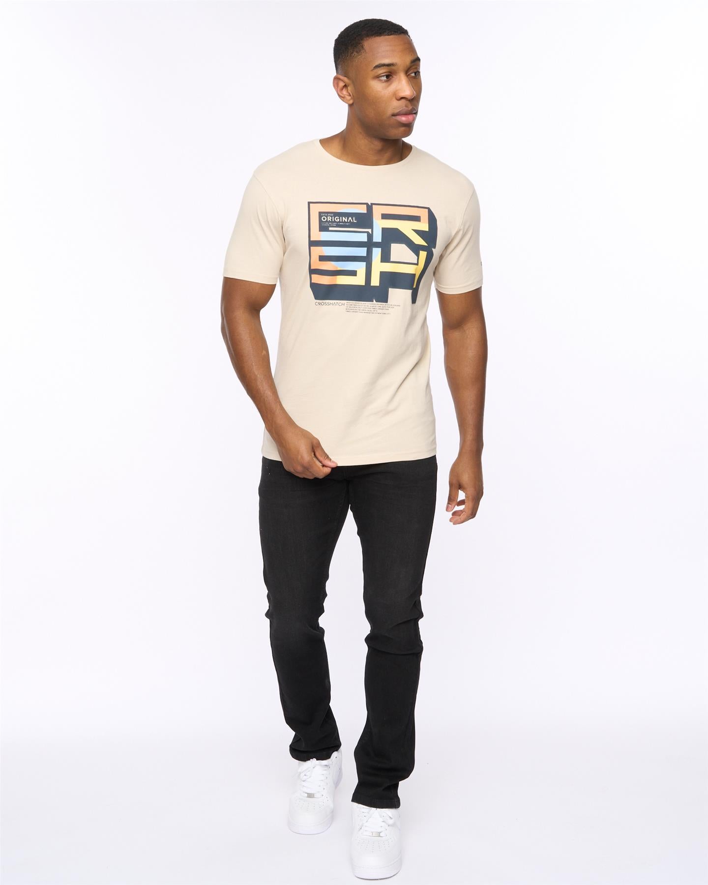 Mens Boxvibe T-Shirt Light Stone