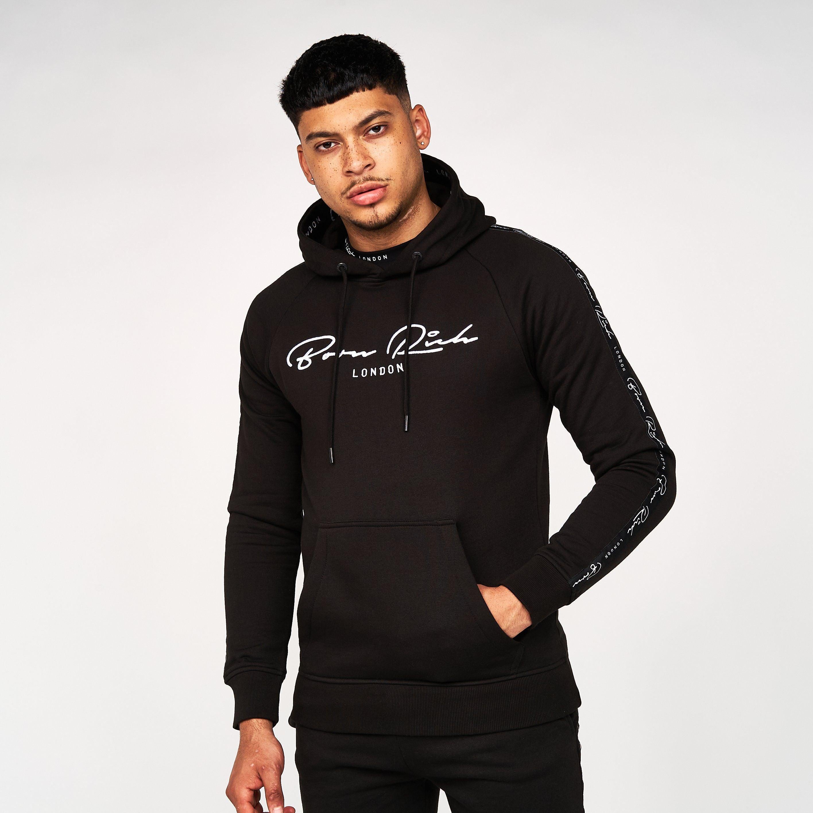 Born Rich Mens Dorigo Hoodie Black