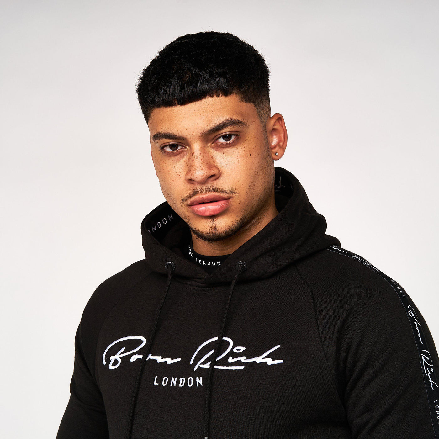 Born Rich Mens Dorigo Hoodie Black
