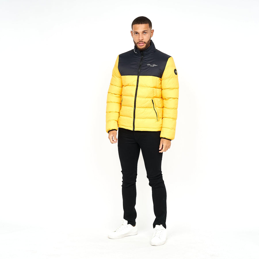 Born Rich Mens Lyden Puffa Jacket Yellow