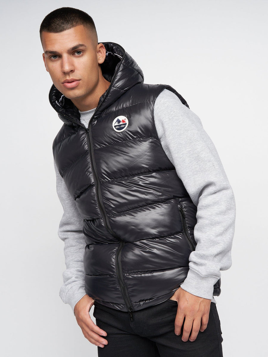 Mateo Hooded Gilet Black