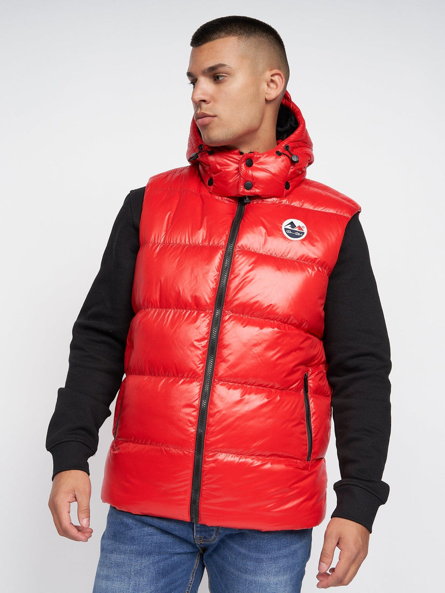 Henrico Detachable Hood Gilet Red