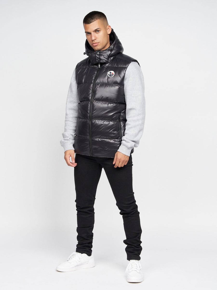 Henrico Detachable Hood Gilet Black