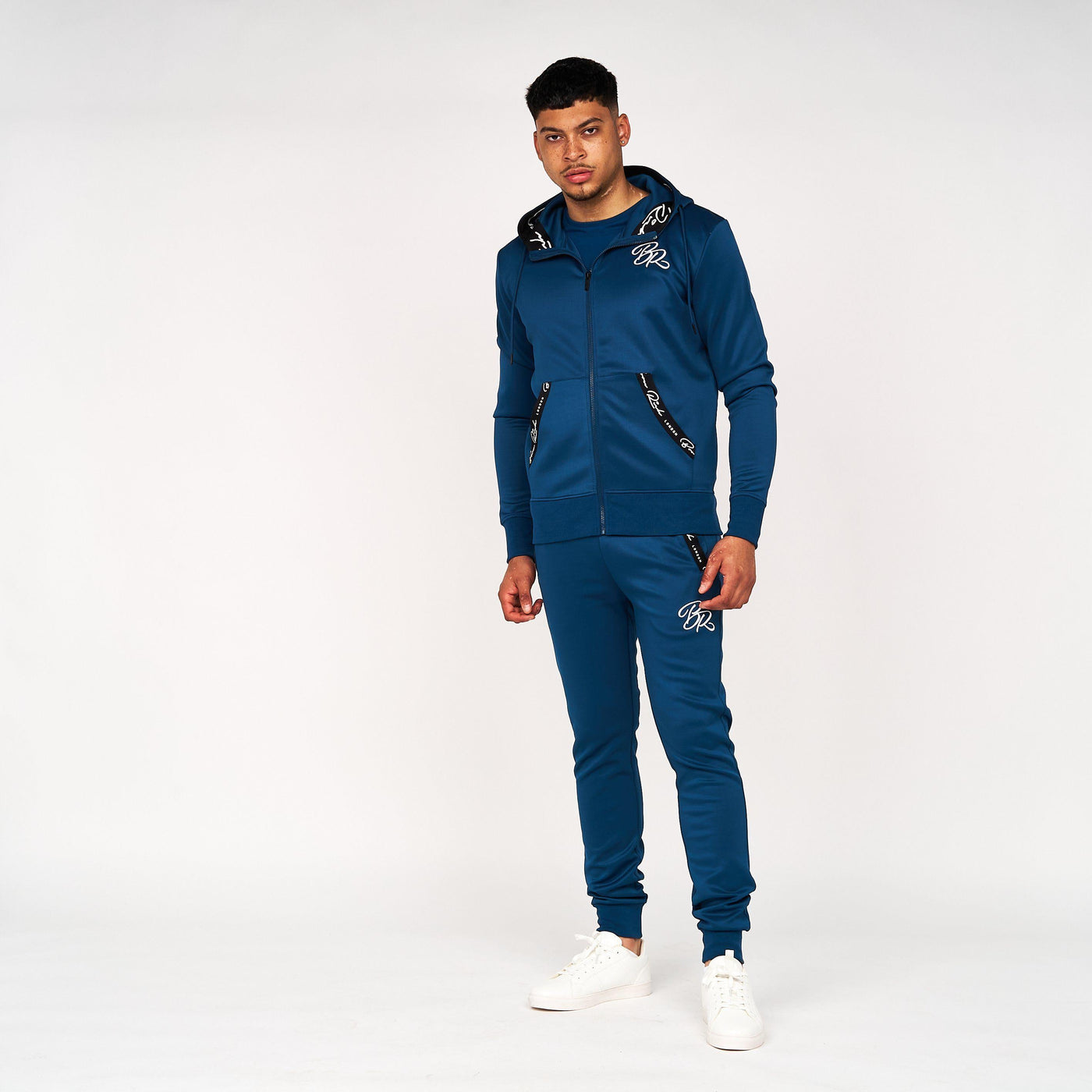 Born Rich Mens Foletti Tracktop Hoodie Sailor Blue